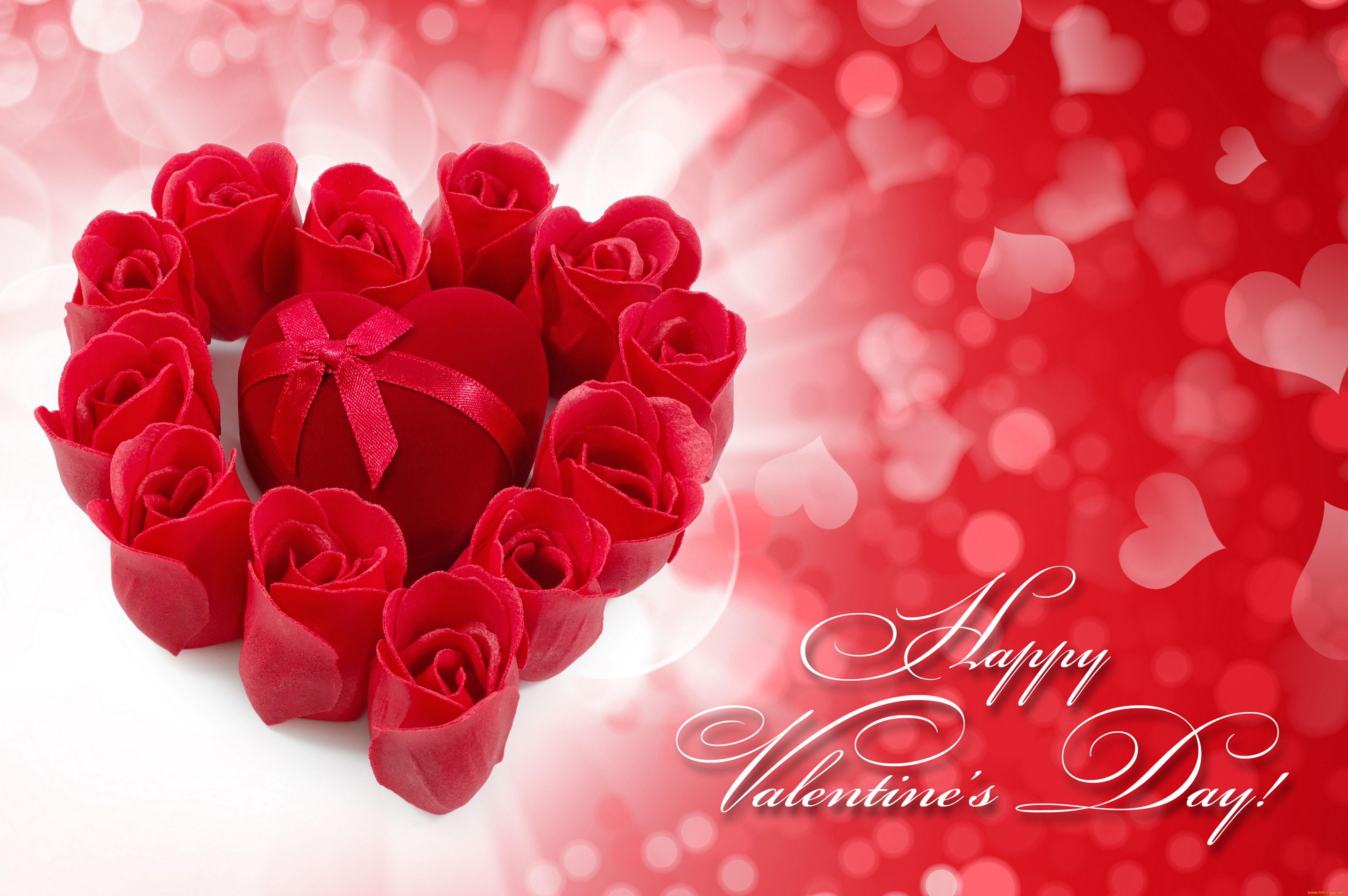 праздничные, день, св, валентина, сердечки, любовь, коробочка, подарок, сердце, розочки, бутоны