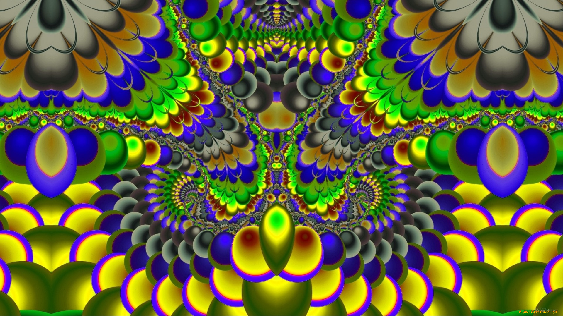 3д, графика, фракталы, , fractal, узор, фон, цвета