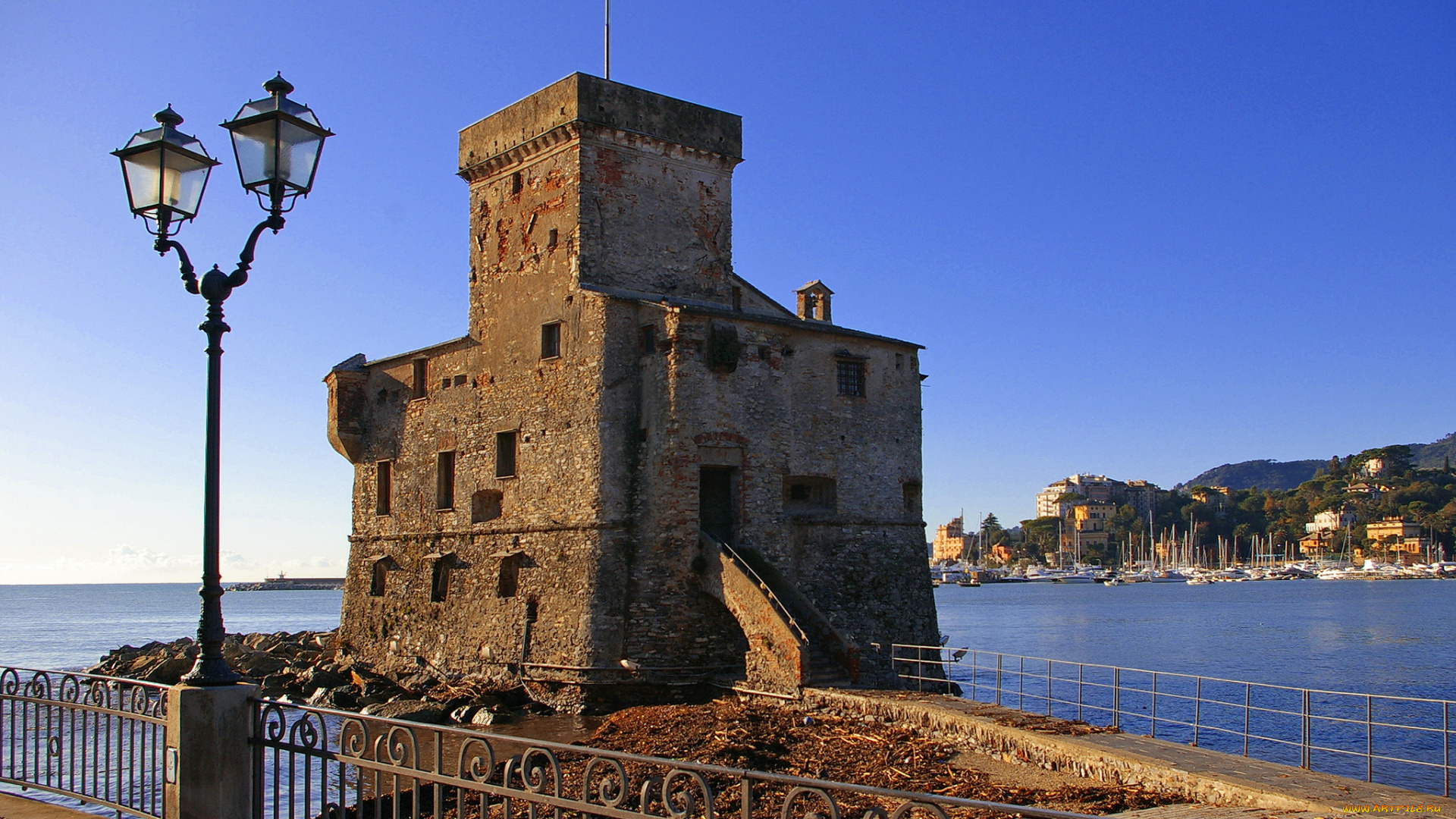 rapallo, castle, italy, города, дворцы, замки, крепости, замок, италия