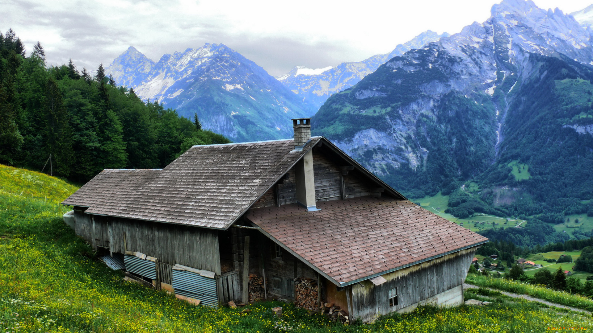 швейцария, берн, хаслиберг, разное, сооружения, постройки, дом, горы, пейзаж