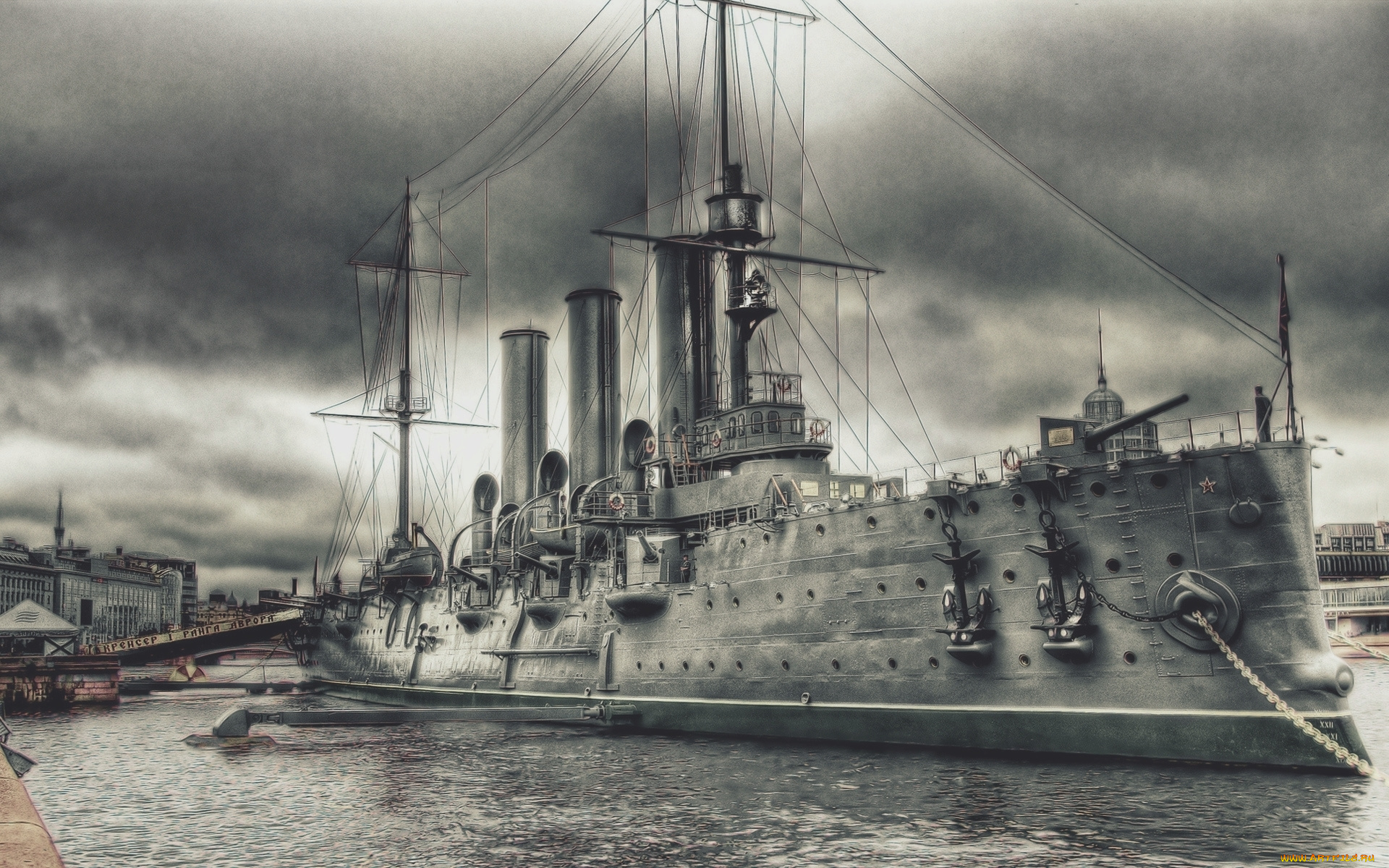 корабли, рисованные, крейсер, аврора, боевой, революция, ленинград, санкт-петербург