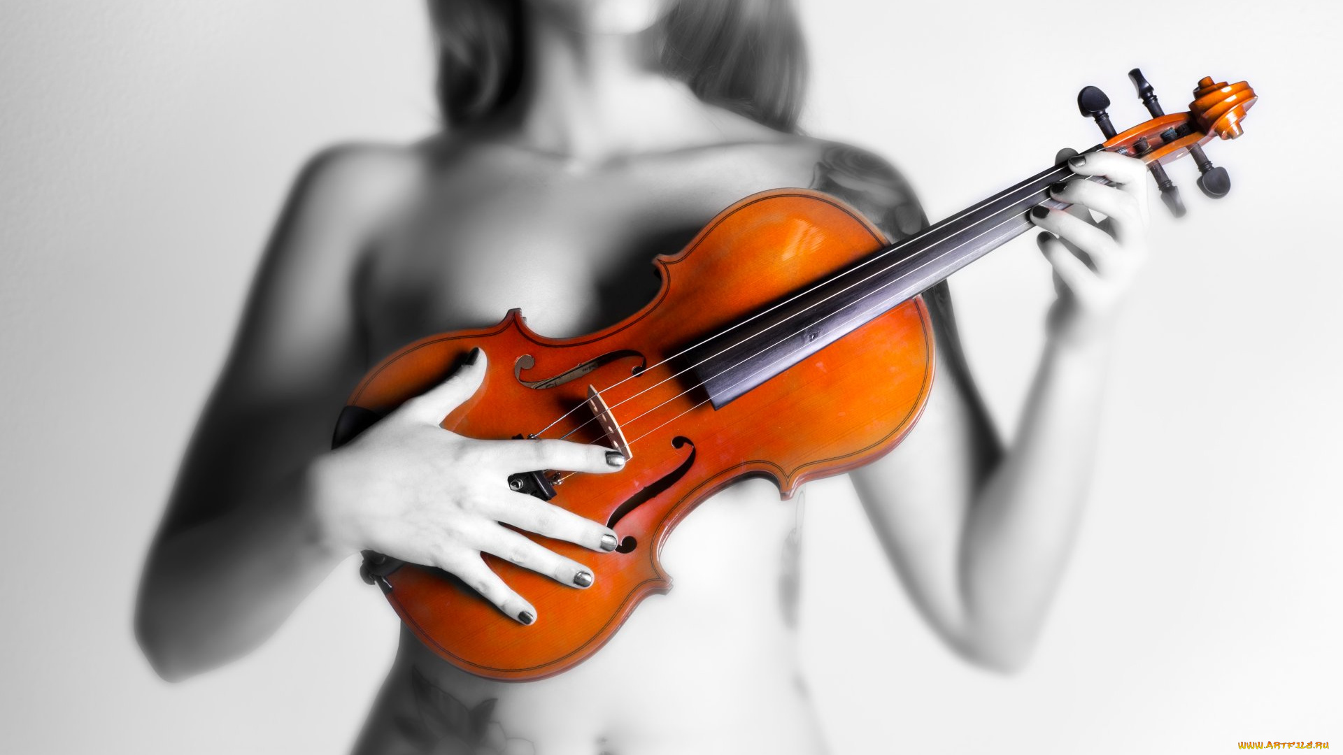 музыка, -музыкальные, инструменты, скрипка, девушка