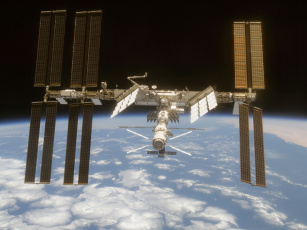 Картинка мкс космос космические корабли станции