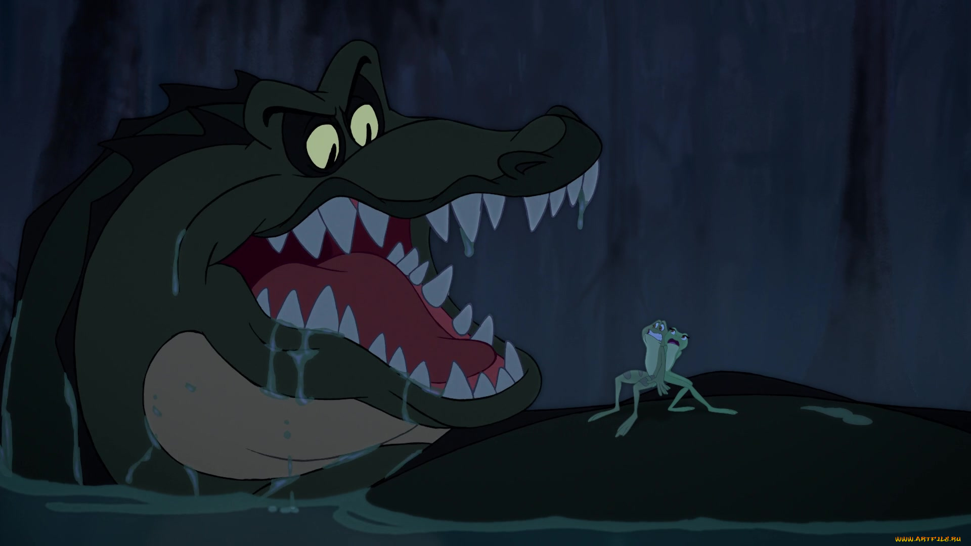 мультфильмы, the, princess, and, the, frog, лягушка, крокодил, водоем