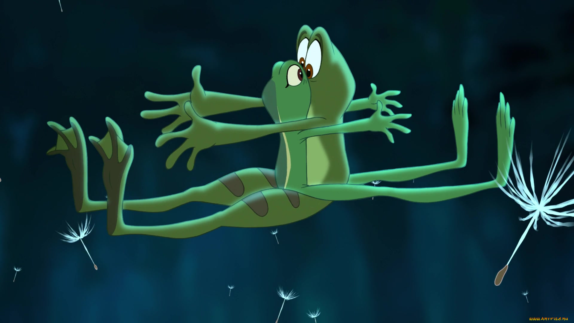 мультфильмы, the, princess, and, the, frog, лягушка, поцелуй