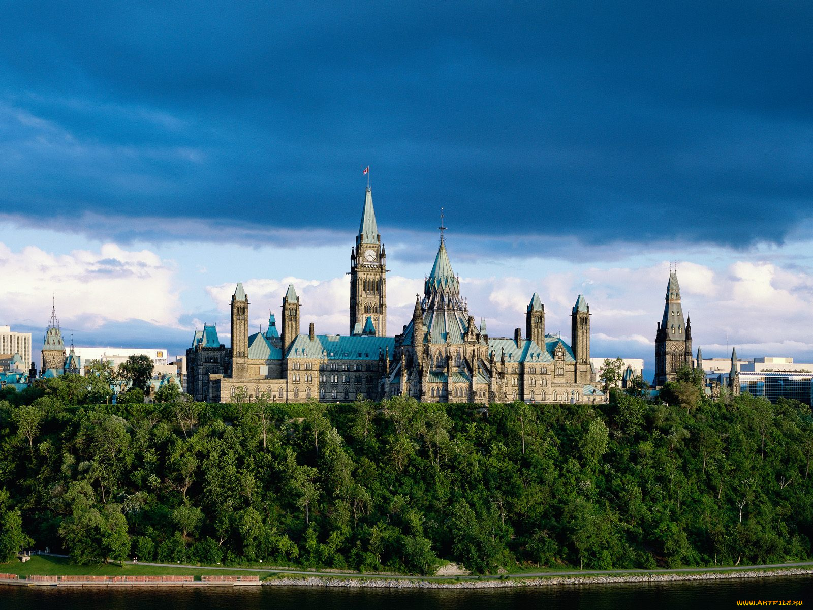parliament, building, ontario, canada, города, оттава, канада