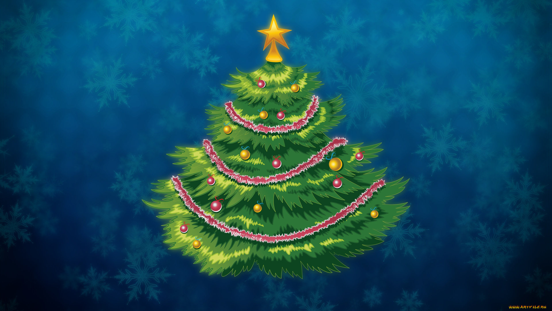 праздничные, векторная, графика, , новый, год, елка, рождество, Ёлка, снежинки, минимализм, новый, год, фон, праздник
