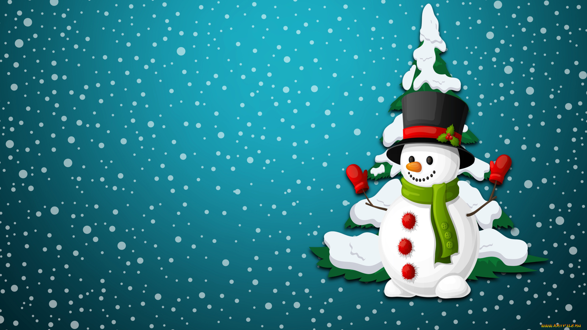 праздничные, векторная, графика, , новый, год, минимализм, новый, год, снеговик, Ёлка, снежинки, рождество, снег, елка
