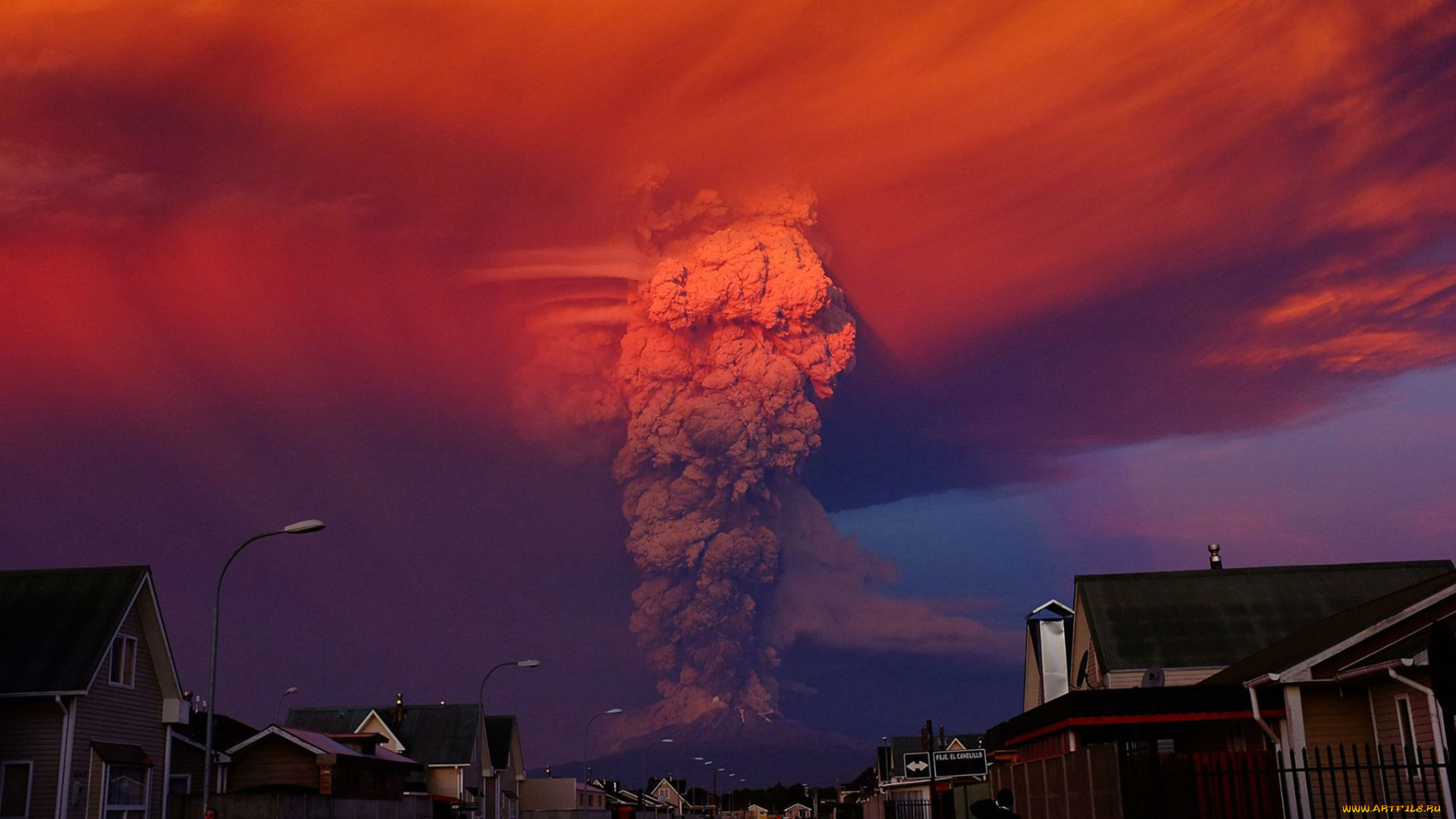 природа, стихия, столб, облака, город, тучи, дым, пепел, небо, извержение, мексика, вулкан