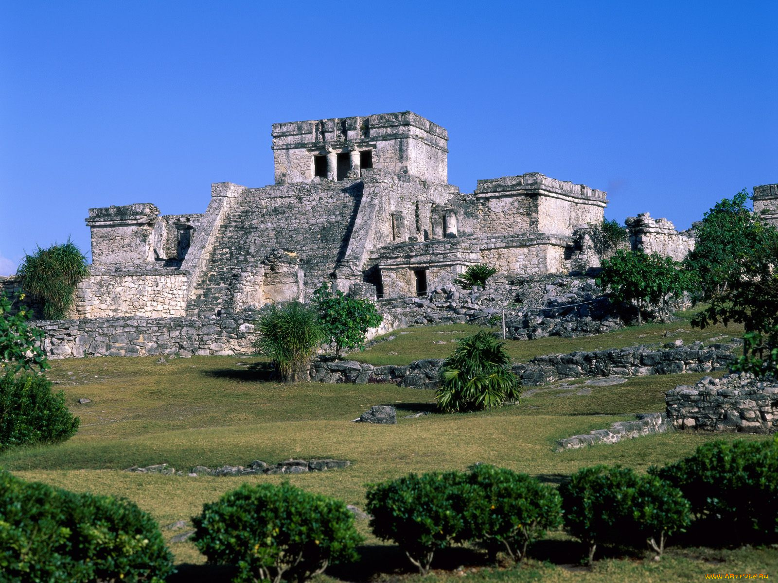 el, castillo, tulum, mexico, города, исторические, архитектурные, памятники