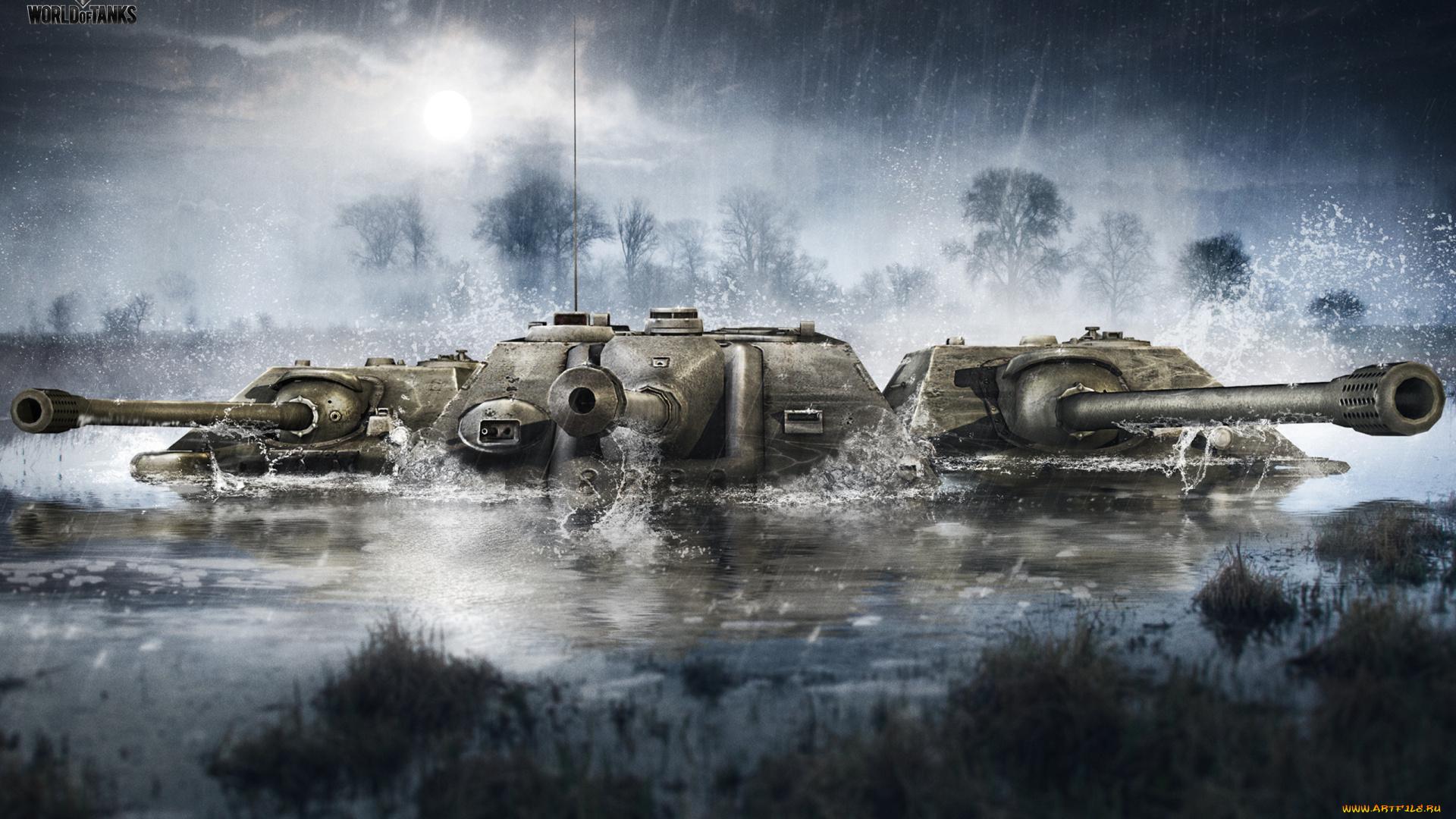 видео, игры, world, of, tanks, танки, дождь, вода