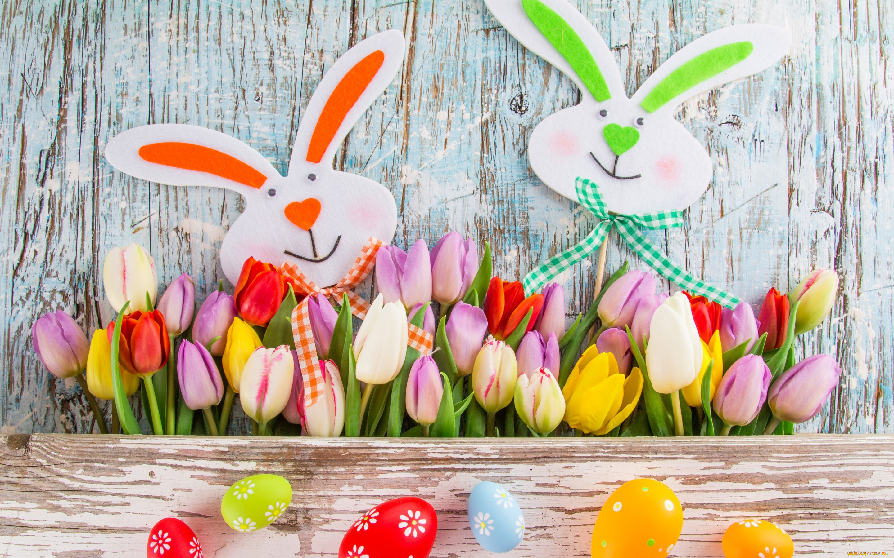 праздничные, пасха, easter, tulips, eggs, colorful, spring, яйца, тюльпаны, цветы