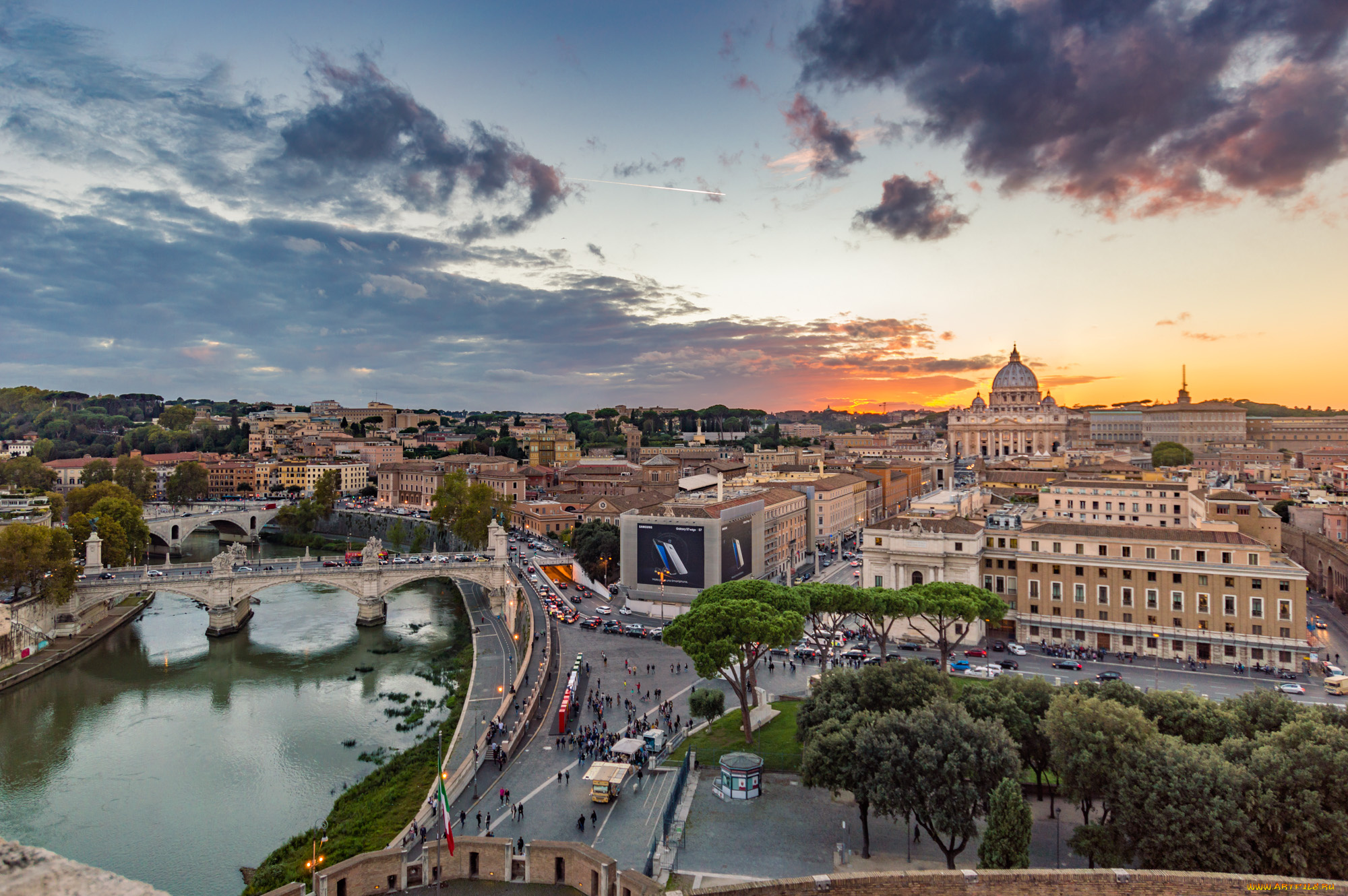 rome, города, рим, , ватикан, , италия, панорама
