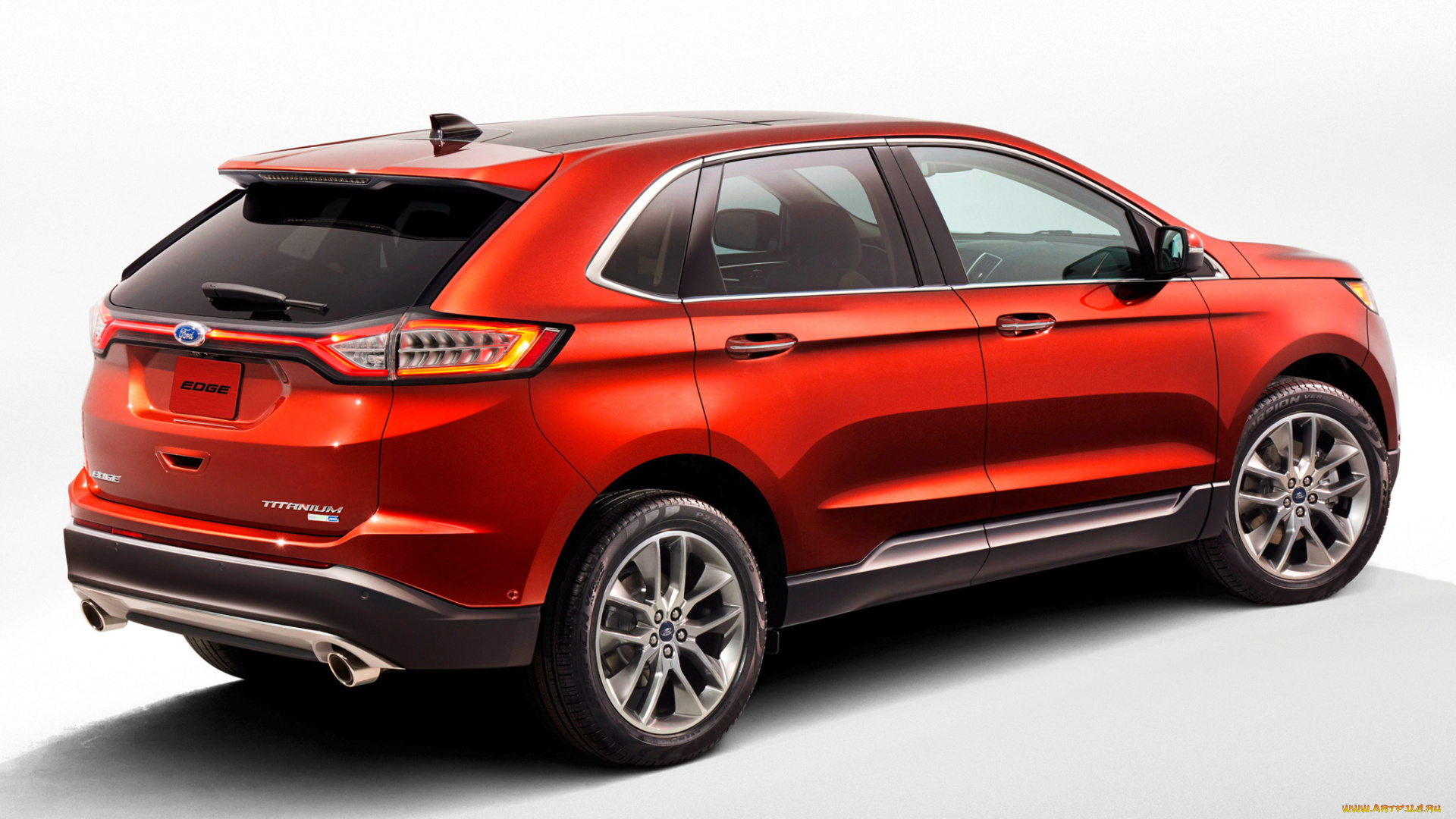 автомобили, ford, красный, titanium, 2015г, edge