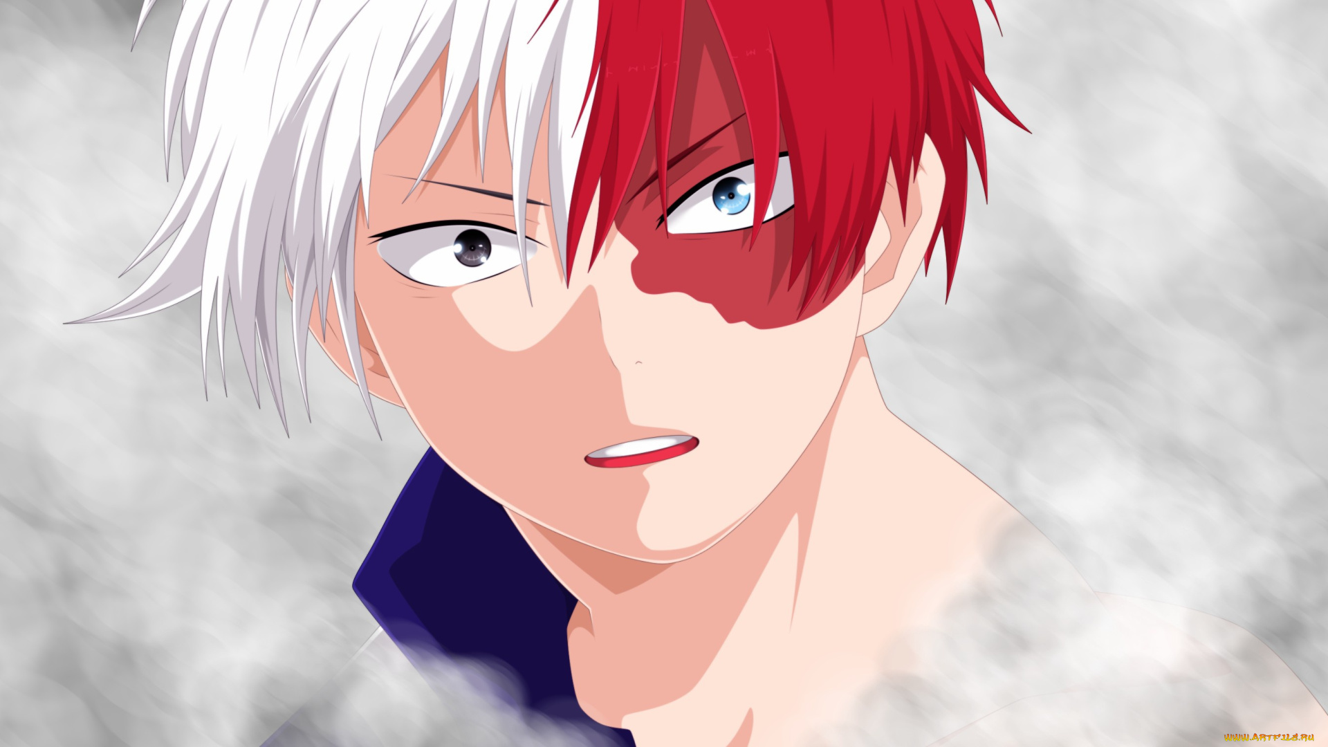 аниме, boku, no, hero, academia, my, hero, academia, powerful, shouto, todoroki, boku, no, oriental, japanese, asiatic, asian, ice, by, parokas, boy, manga, fire, strong, yuusha, anime