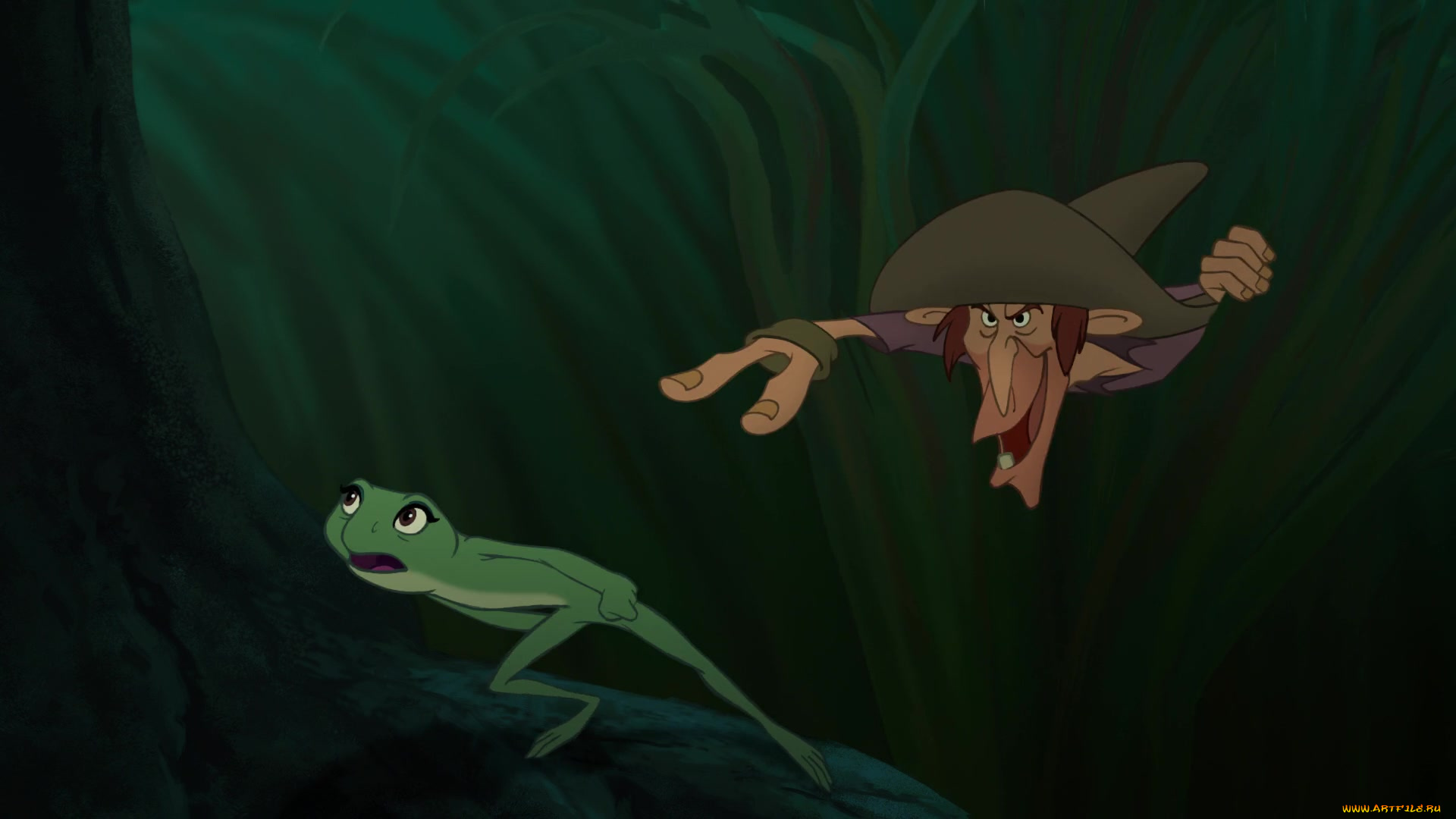 мультфильмы, the, princess, and, the, frog, бандит, растение, человек, лягушка