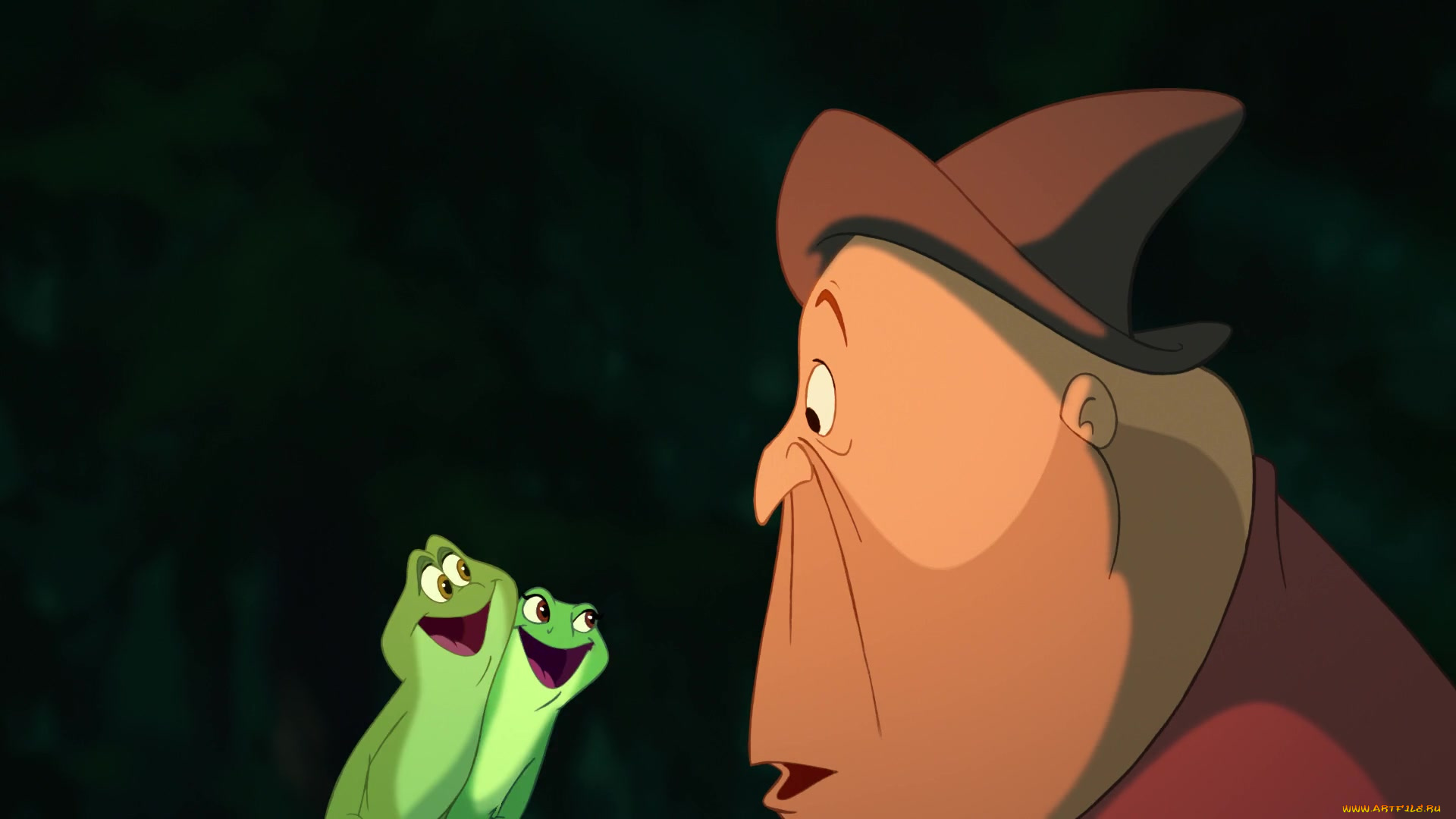 мультфильмы, the, princess, and, the, frog, человек, бандит, лицо, лягушка