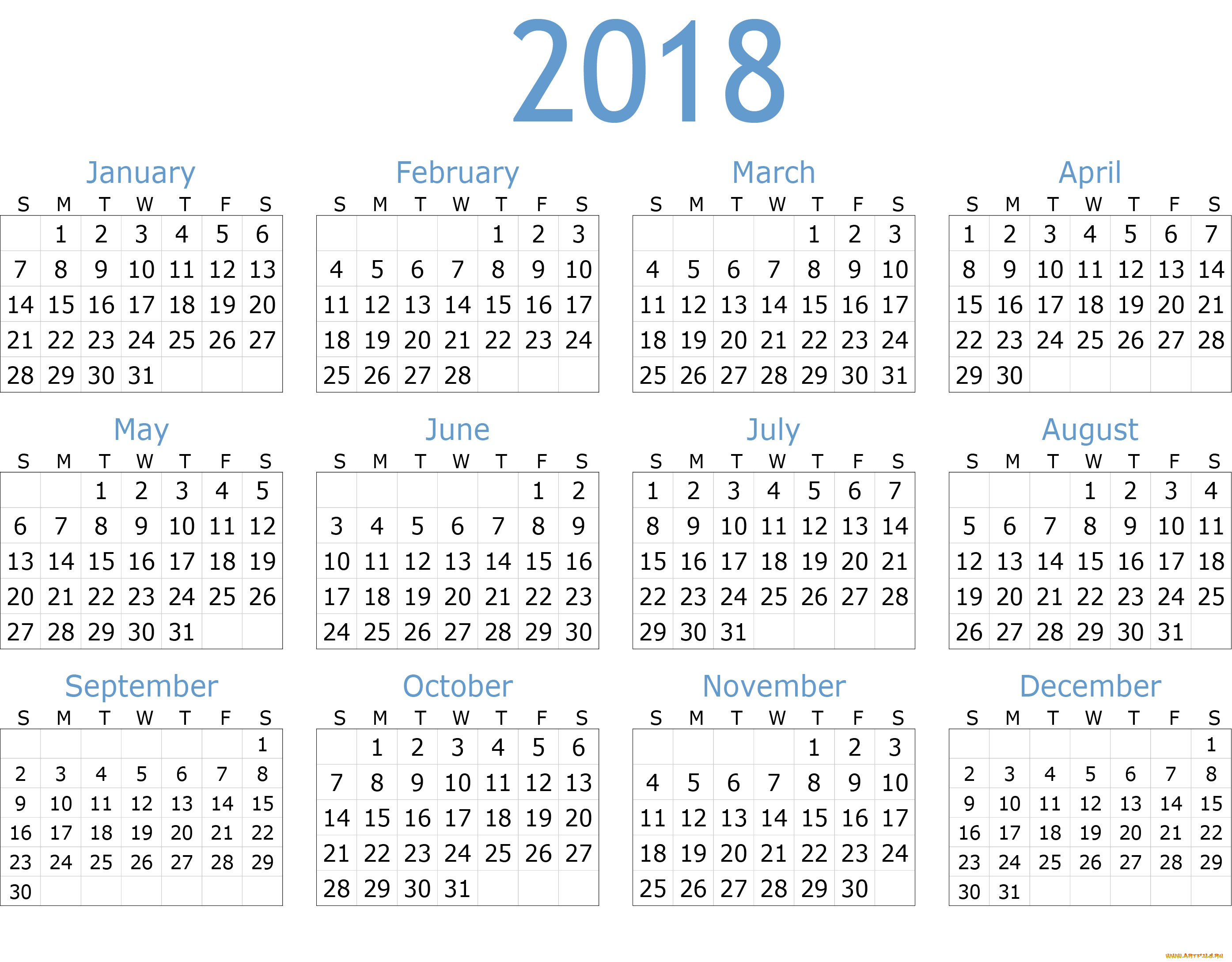 календари, 3д-графика, фон, календарь, 2018