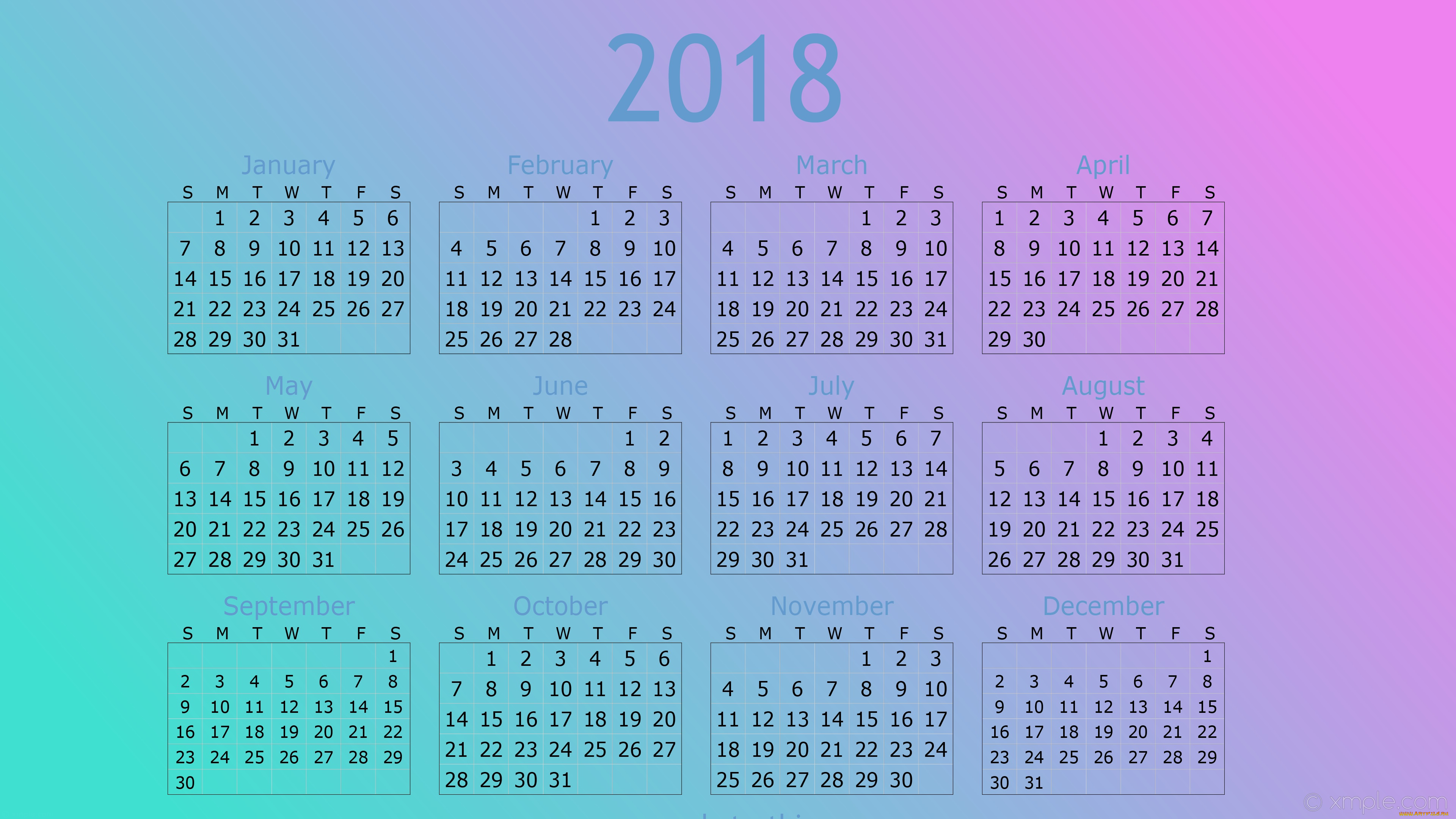календари, рисованные, , векторная, графика, 2018, календарь, фон