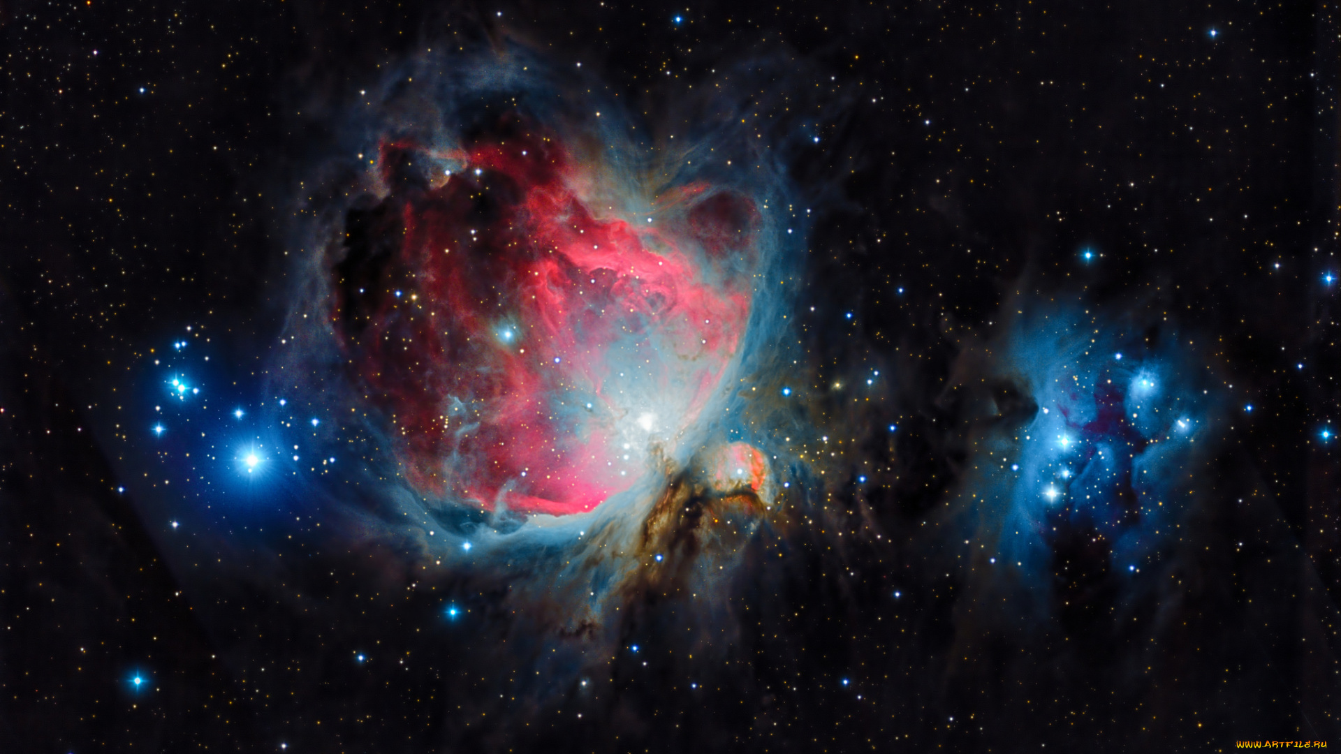 m42, orion, nebula, космос, галактики, туманности, туманность, вселенная