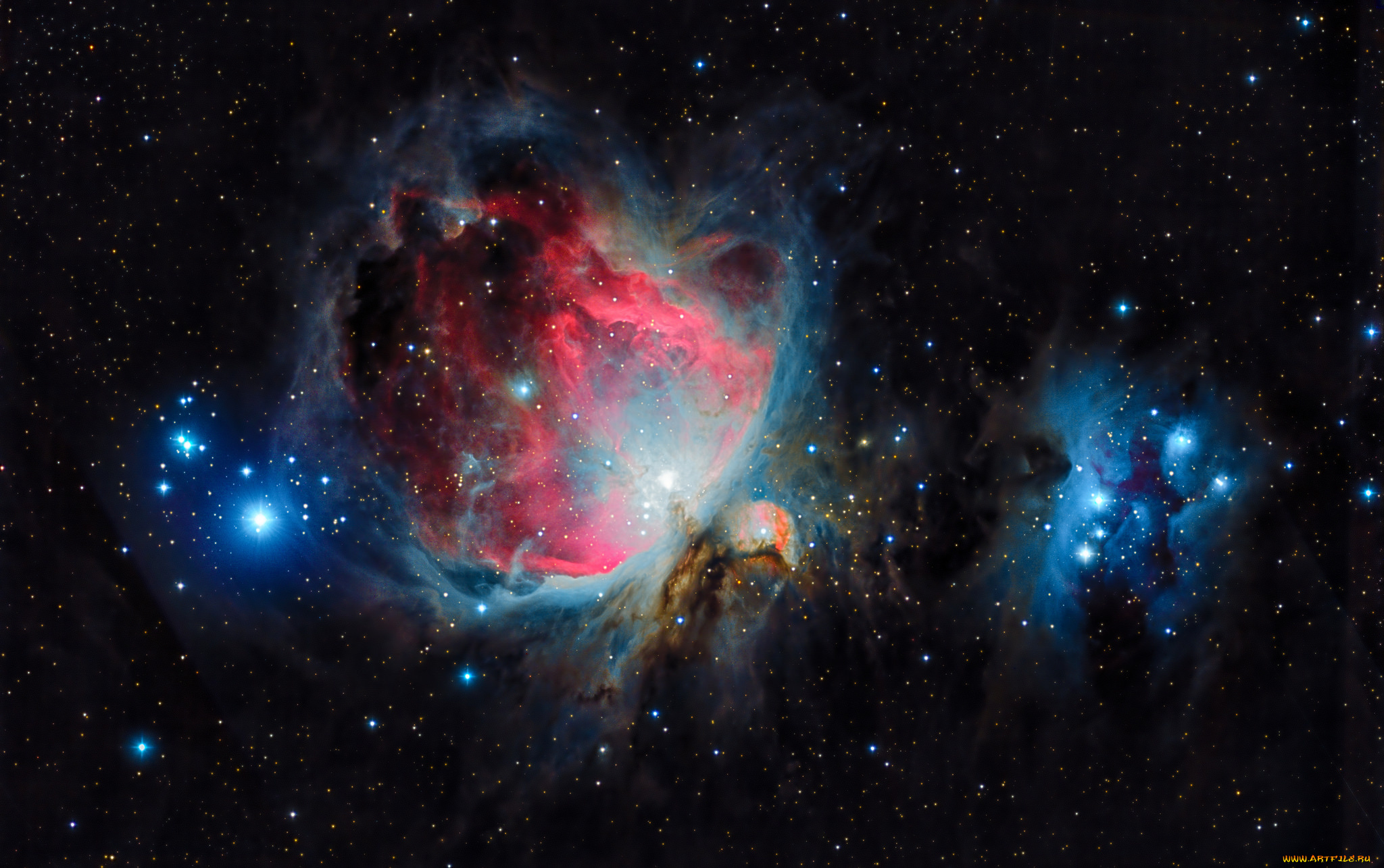 m42, orion, nebula, космос, галактики, туманности, туманность, вселенная