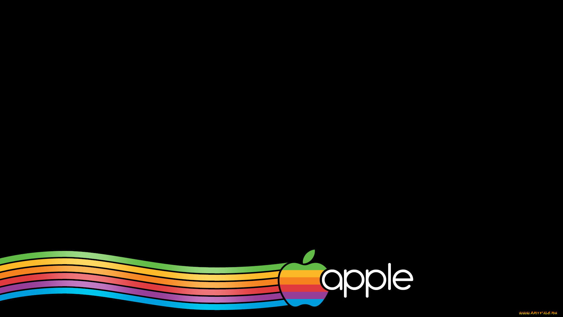 компьютеры, apple, линии, цвета, логотип, фон, яблоко