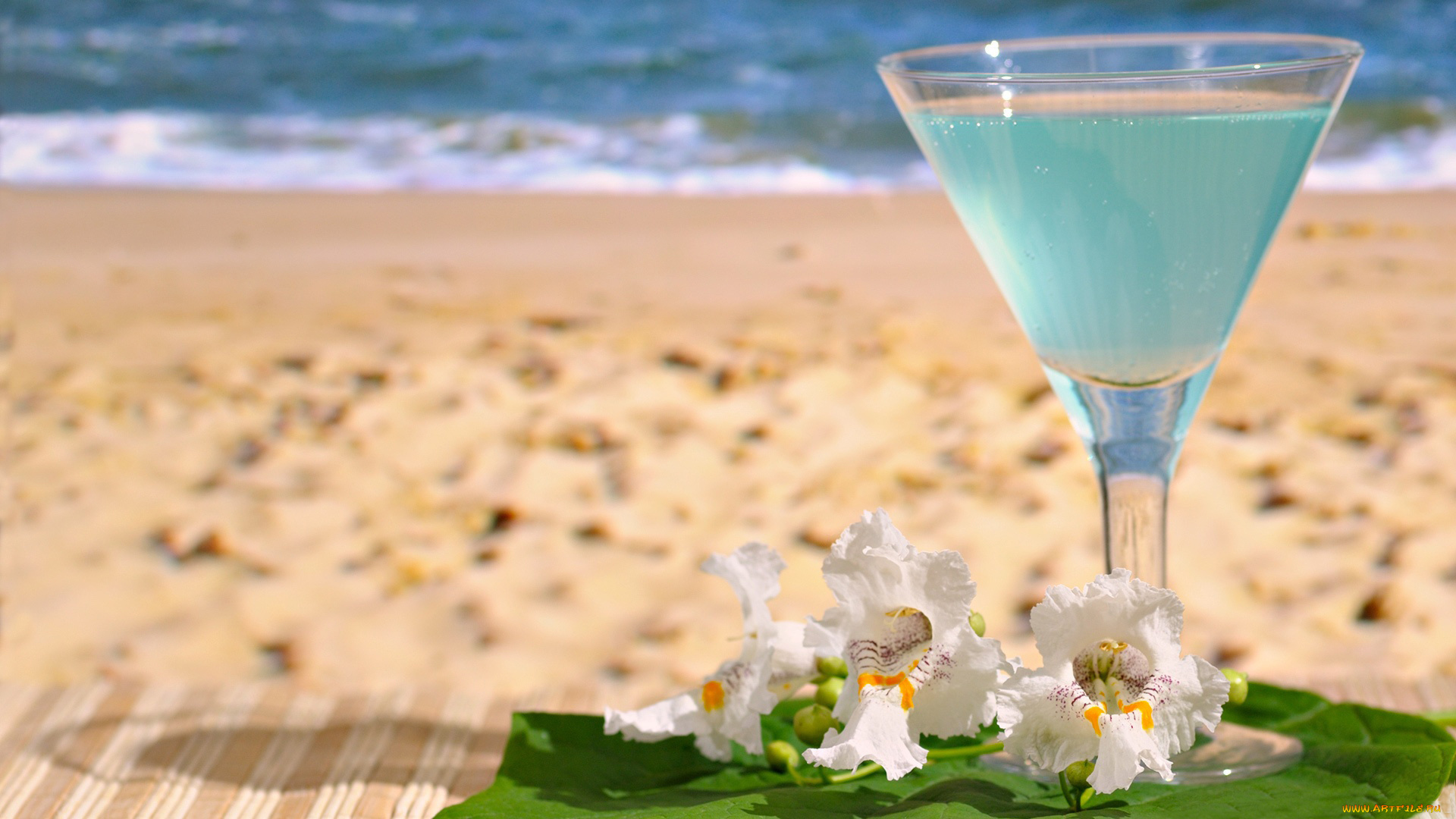 еда, напитки, коктейль, цветы, песок, пляж, бокал