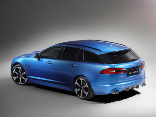 Картинка автомобили jaguar sportbrake xfr-s синий 2014 uk-spec