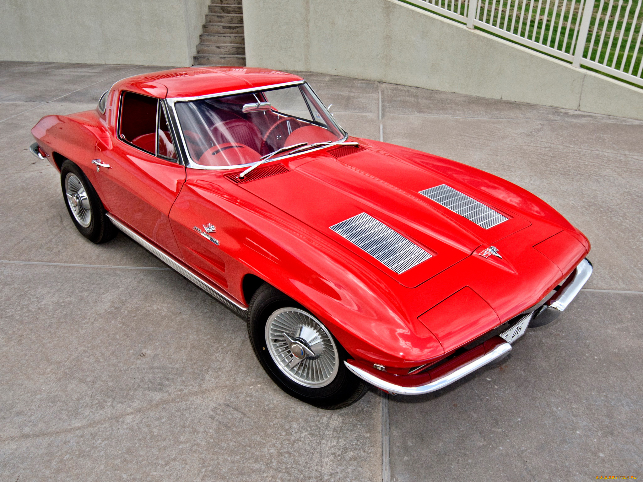 corvette, sting, ray, z06, 1963, автомобили, corvette, red, 1963, z06, sting, ray