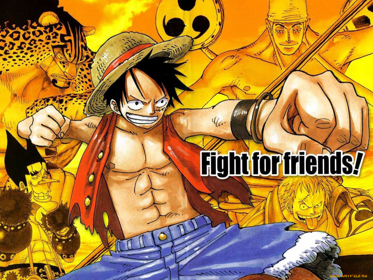 fight, for, friends, аниме, one, piece, monkey, d, luffy