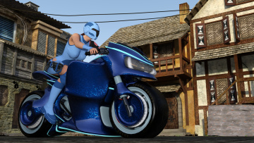 Картинка мотоциклы 3d мотоцикл девушка фон взгляд
