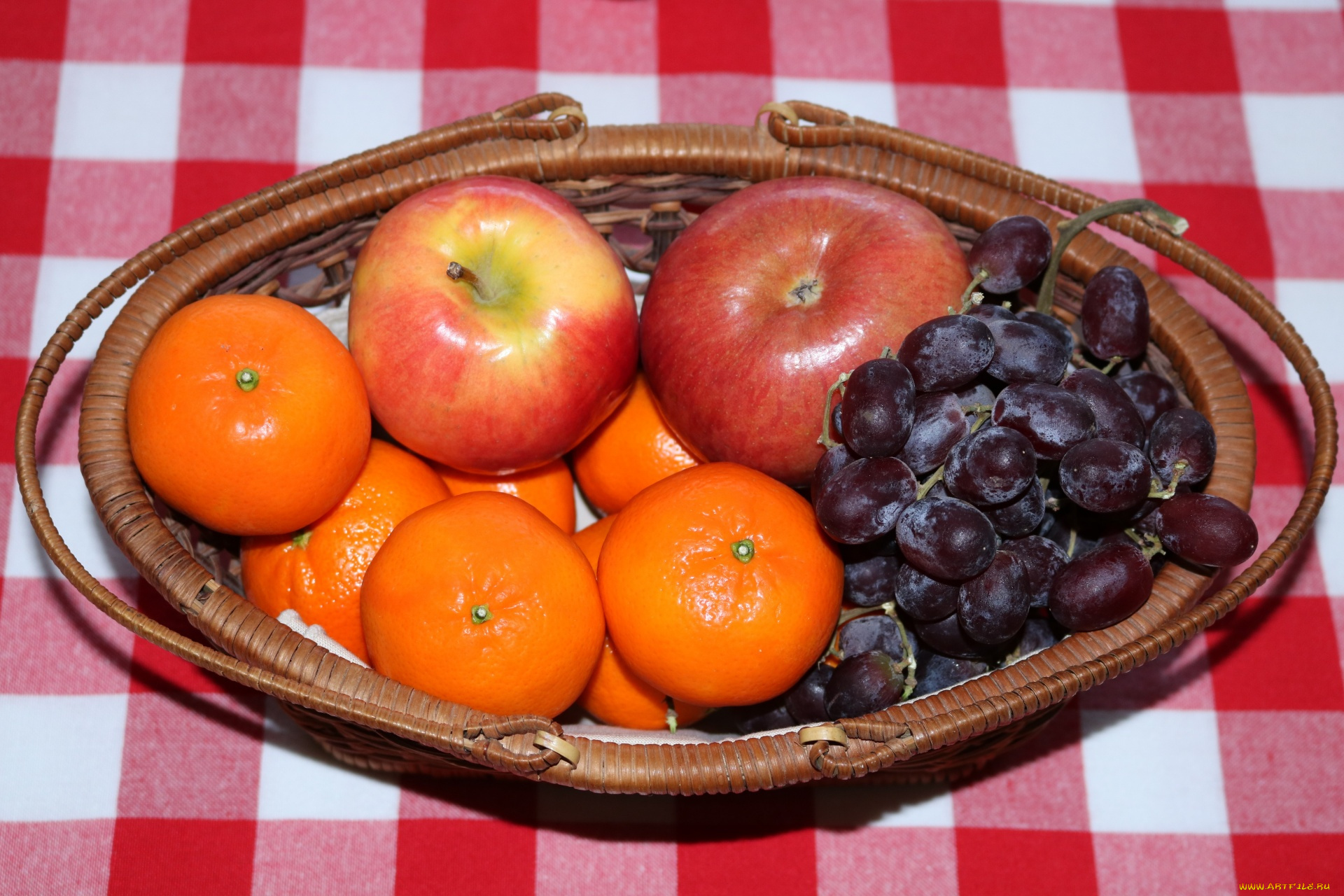 еда, фрукты, , ягоды, мандарины, виноград, яблоки