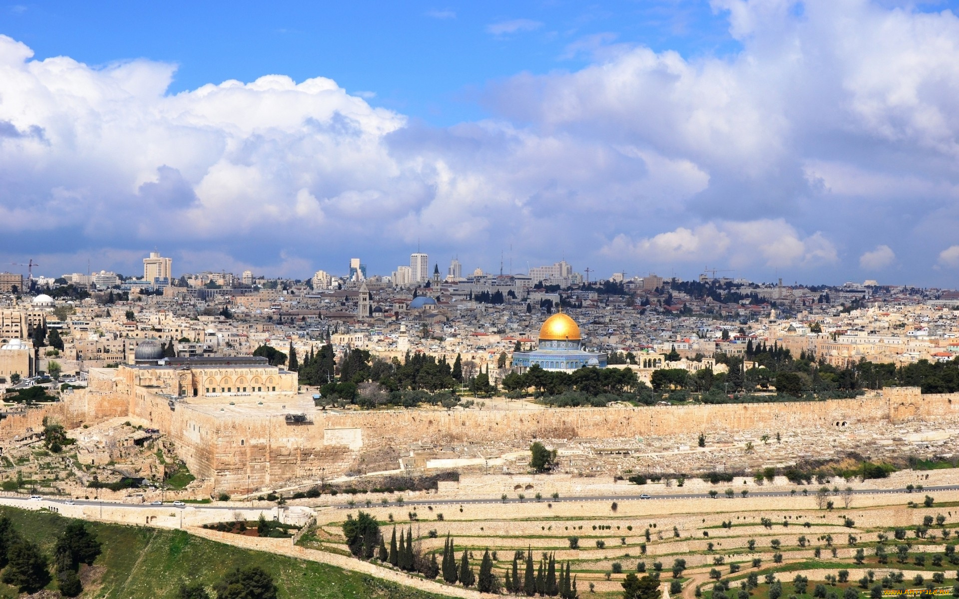 города, иерусалим, израиль, панорама