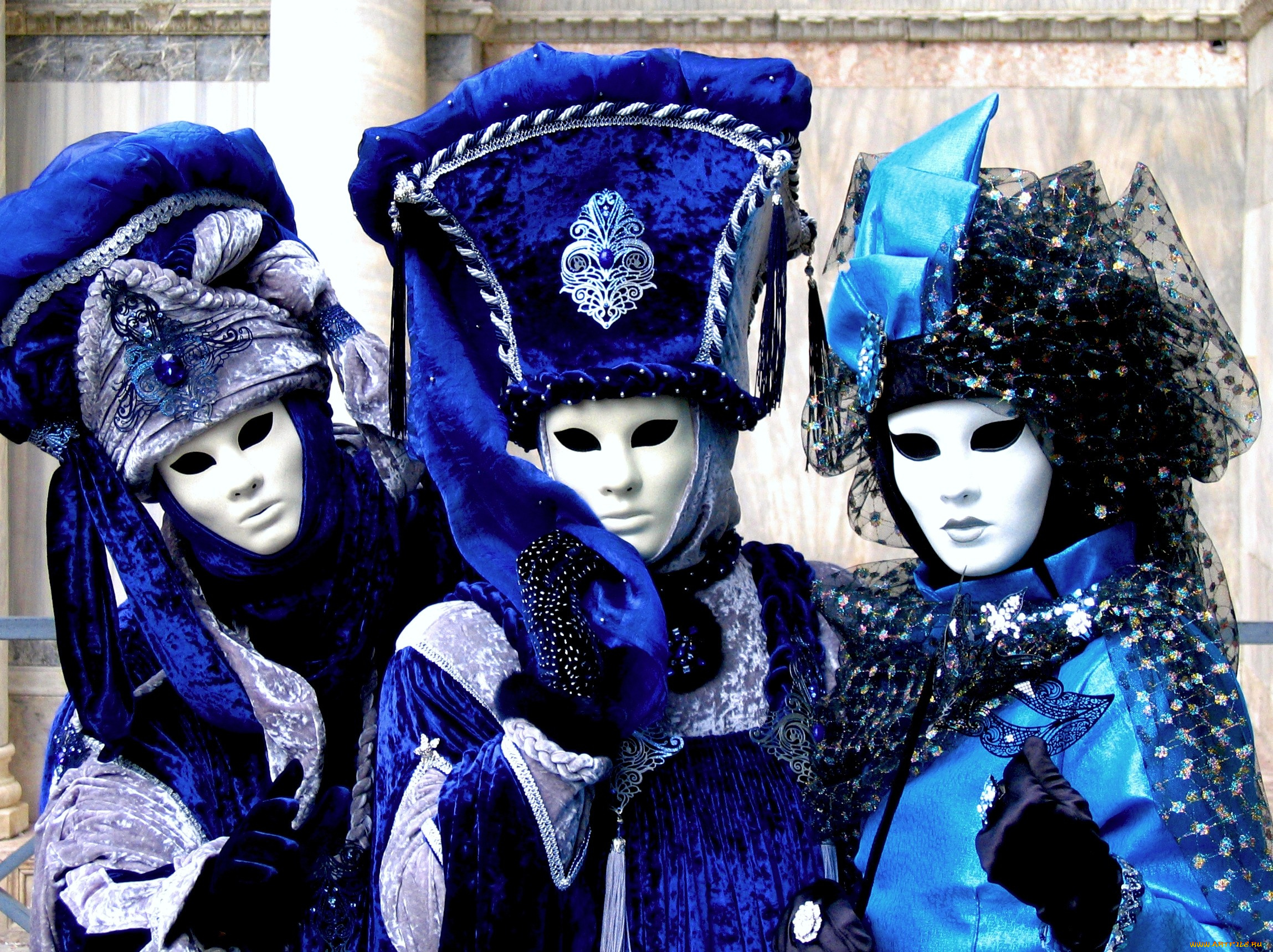 разное, маски, карнавальные, костюмы, синий, венеция
