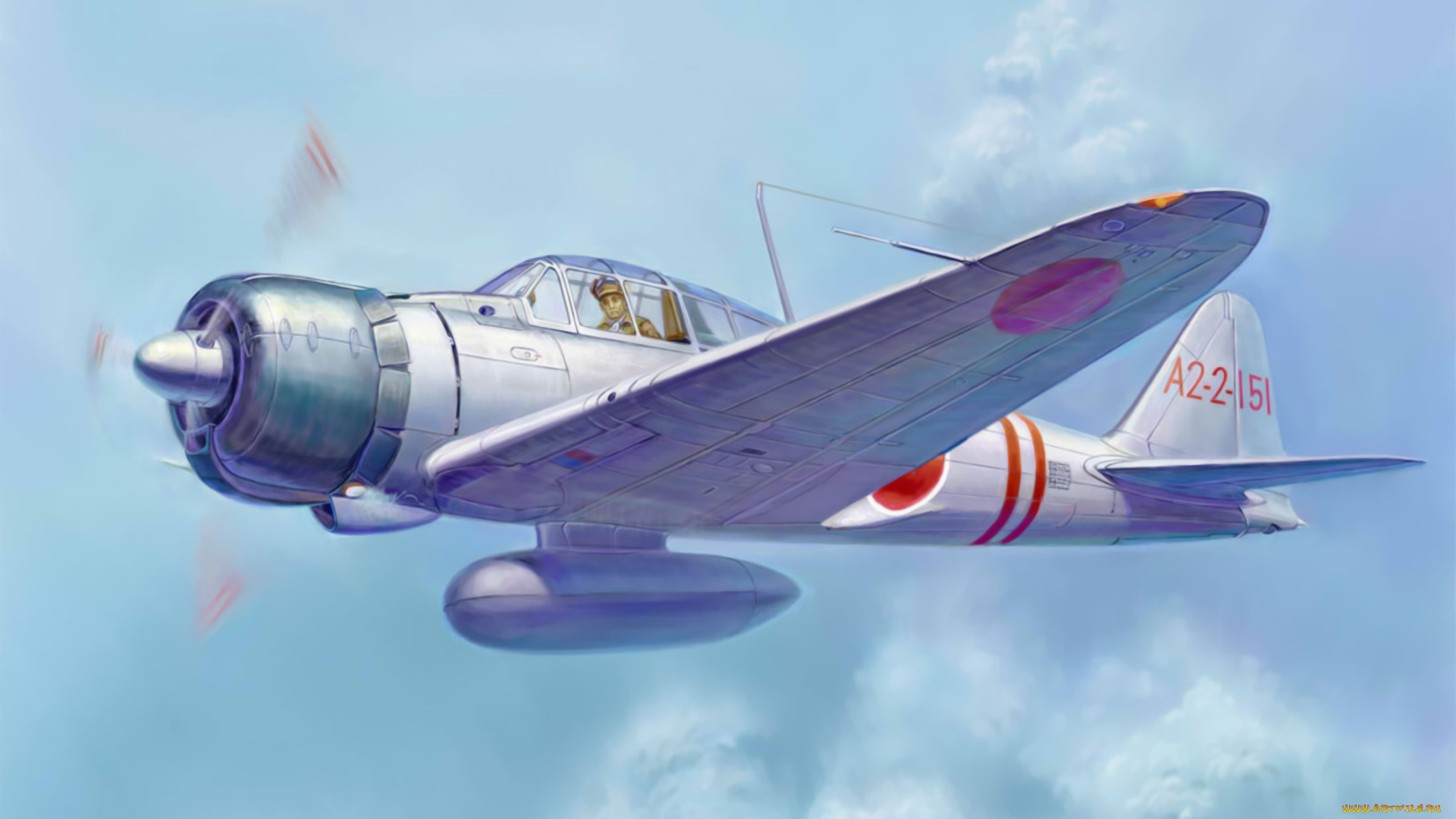 рисованное, авиация, war, mitsubishi, a6m, zero, japanese, fighter, painting, ww2, art, aviation