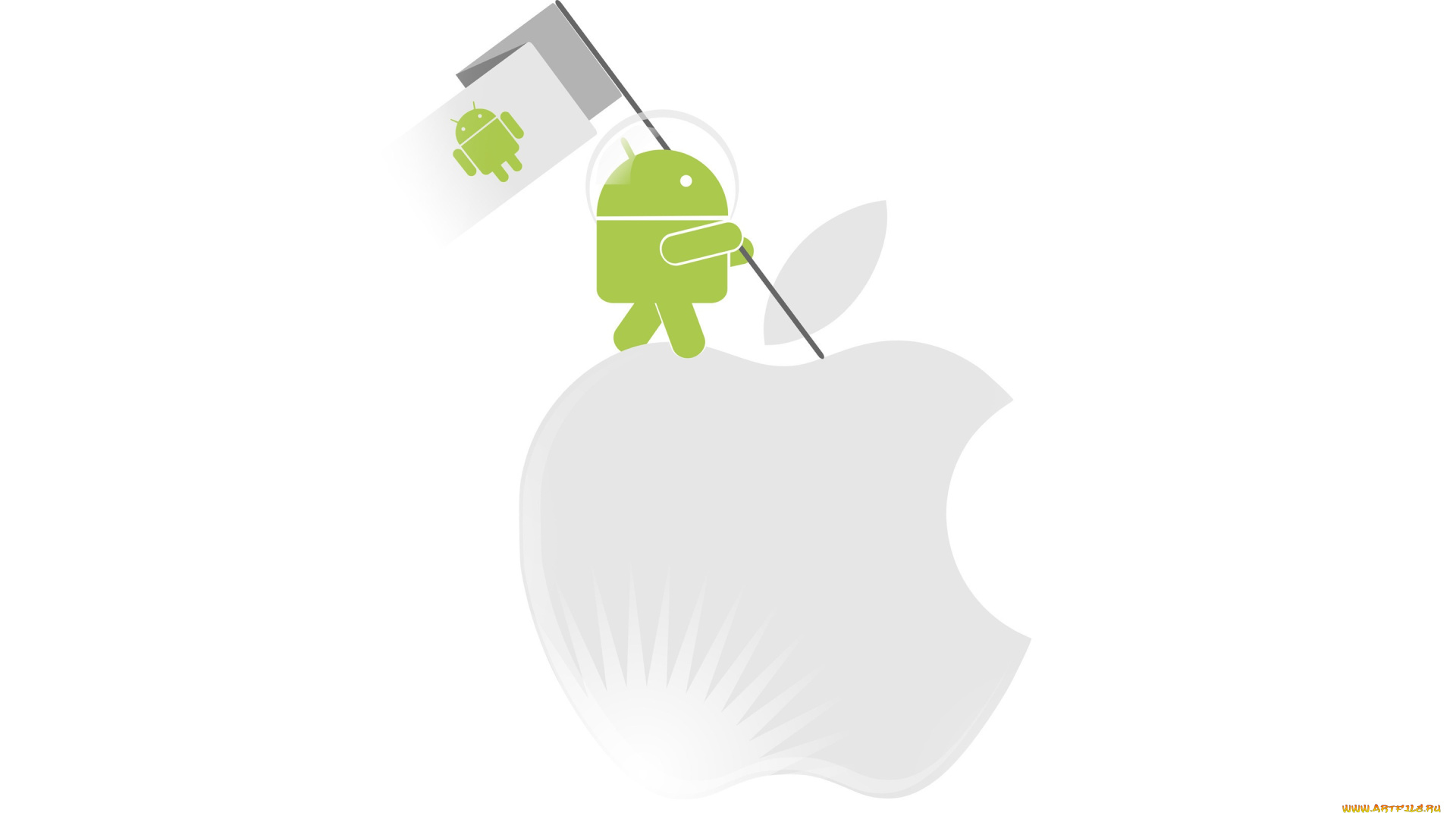 компьютеры, android, логотип, фон, яблоко