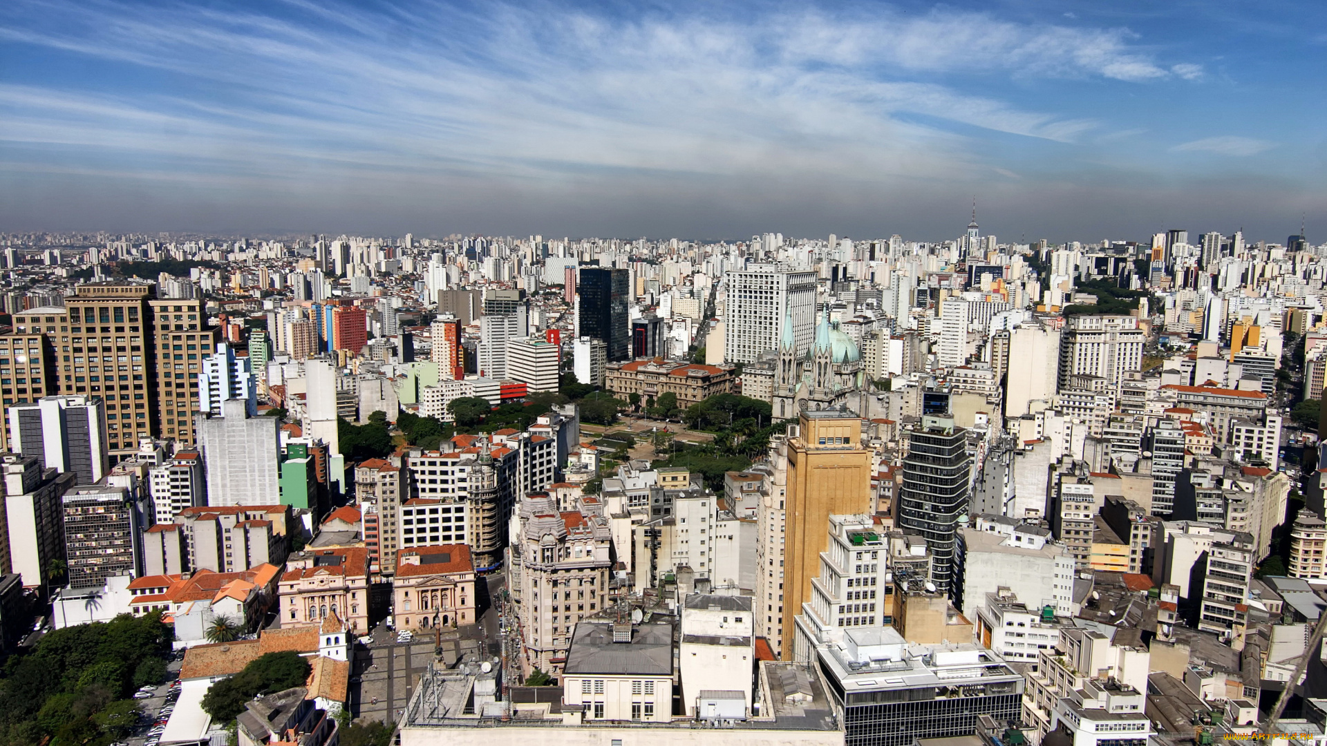 сан-паулу, бразилия, города, -, панорамы, панорама, дома, бразилия, сан-паулу