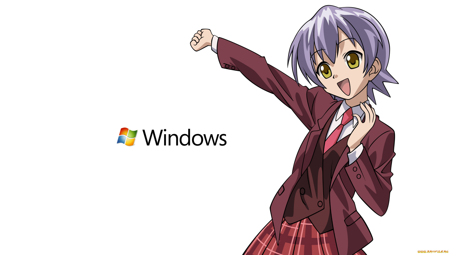 компьютеры, windows, 7, , vienna, девушка, взгляд, фон, логотип