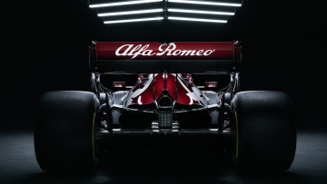 обоя alfa romeo c39 race car, автомобили, formula 1, красно-белый, свет