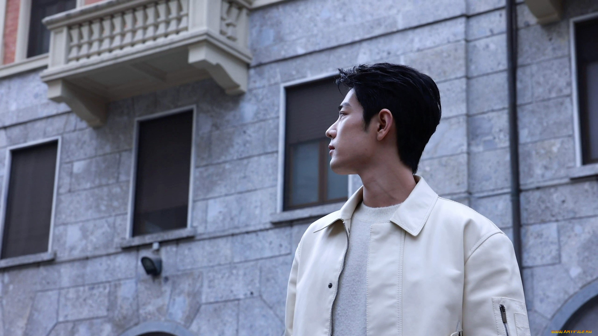 мужчины, xiao, zhan, актер, куртка, дом, здание