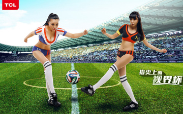 Картинка спорт футбол девушки мяч кубка мира бразилия 2014г