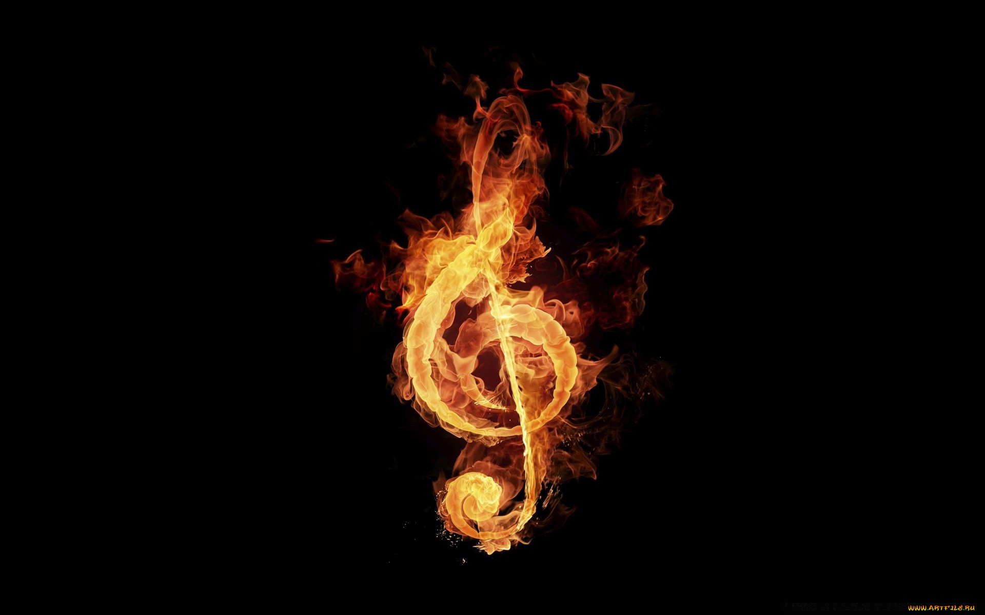музыка, -рисованные, , графика, пламя, нота