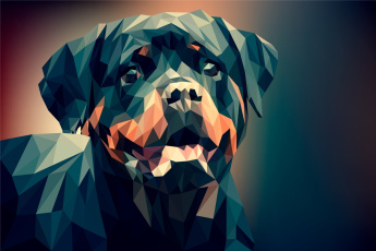 Картинка векторная+графика животные+ animals собака взгляд фон