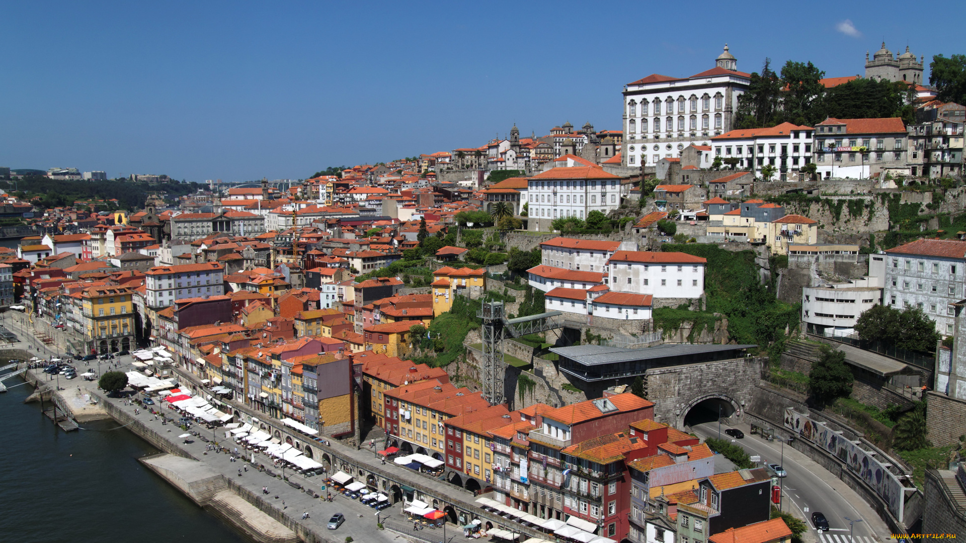 porto, portugal, города, панорамы, порто, португалия, дома, набережная, море