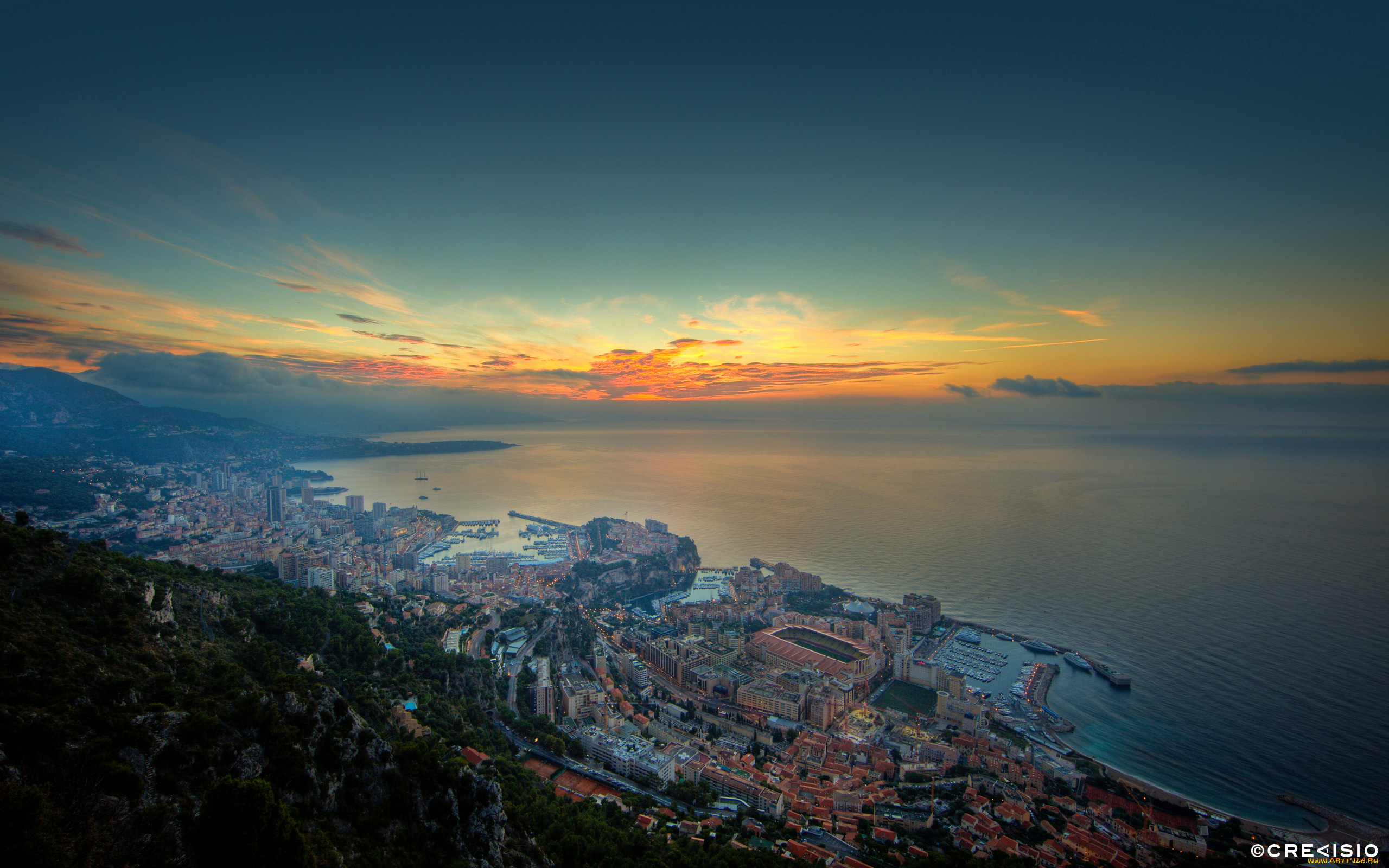 города, монте, карло, монако, monaco, панорама