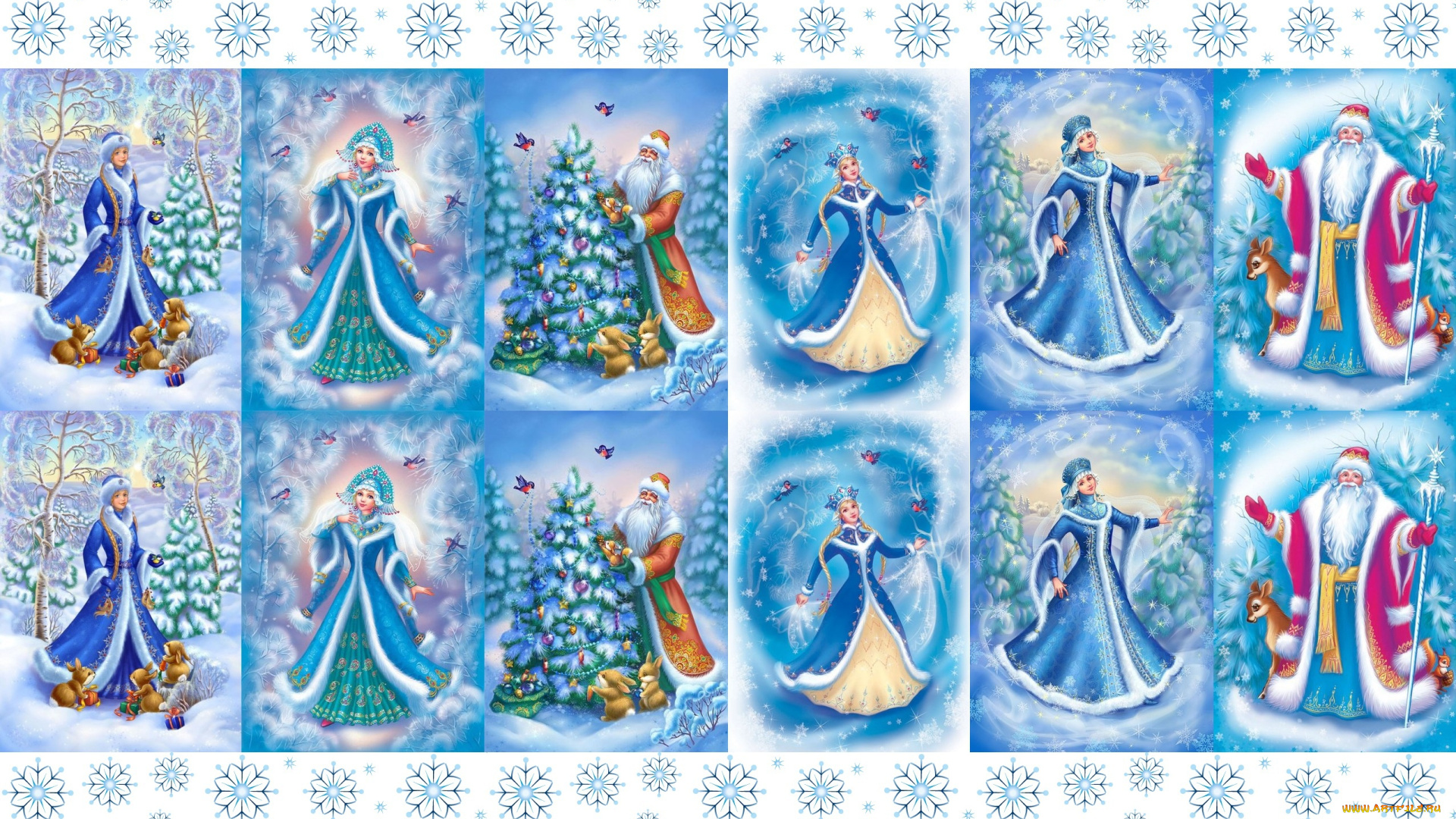 праздничные, векторная, графика, , новый, год, настроение, зима, арт, открытка, праздник, снежинка, дед, мороз, детская, снегурочка, новый, год