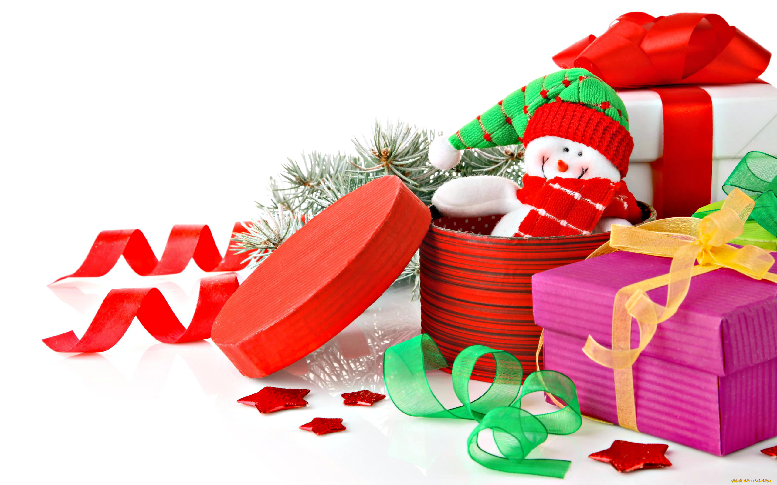 праздничные, подарки, коробочки, снеговик, игрушка, коробки