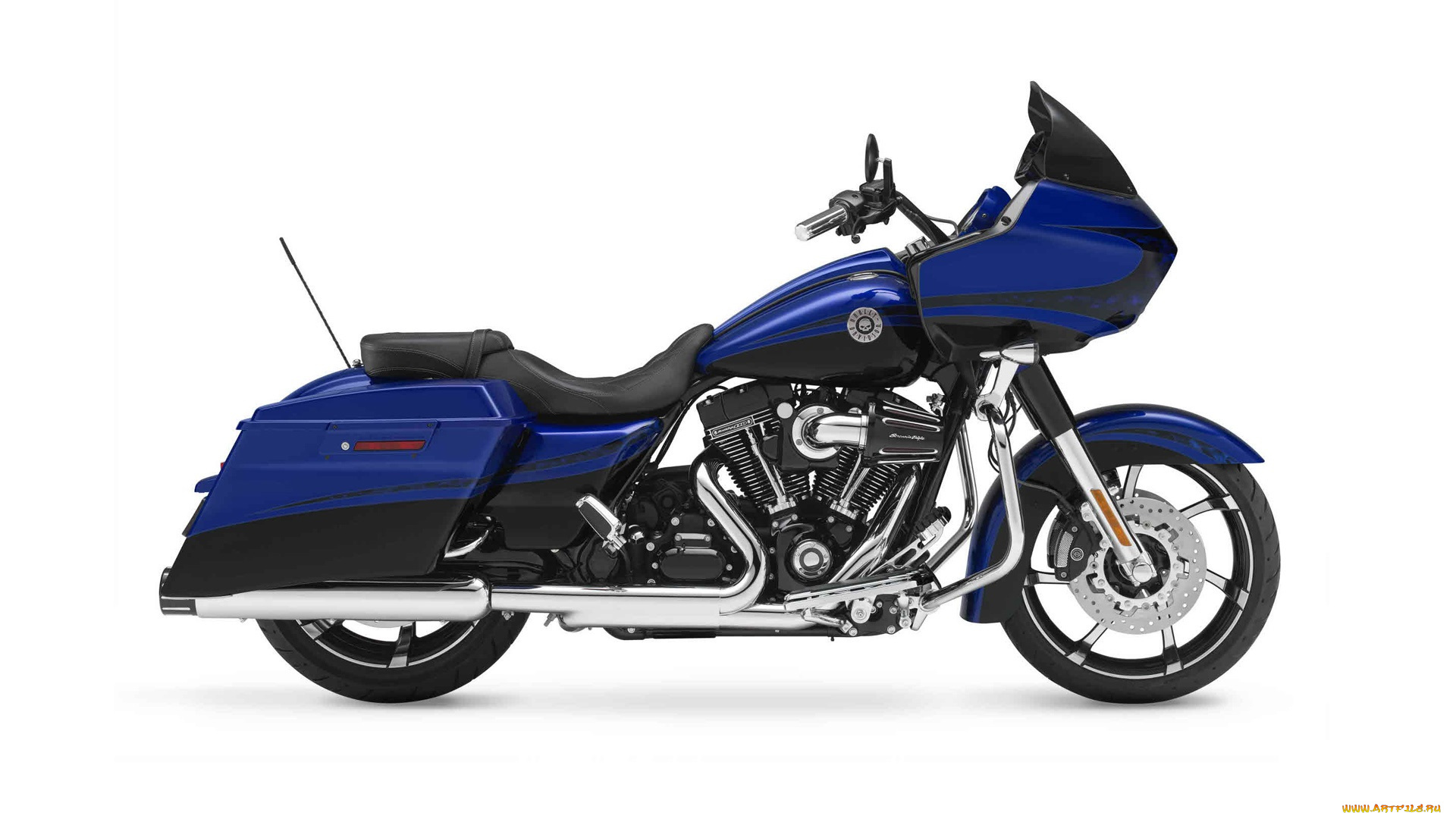 мотоциклы, harley-davidson, 2012, синий, custom, harley, davidson, cvo, road, glide
