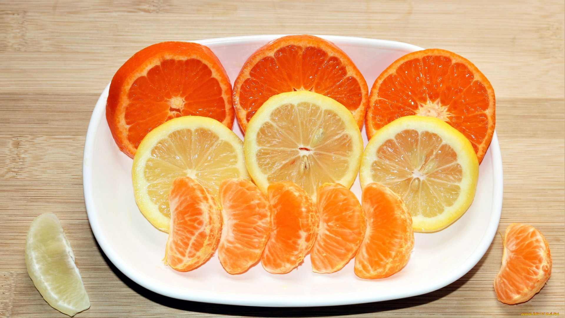 еда, цитрусы, мандарин, лимон, апельсин