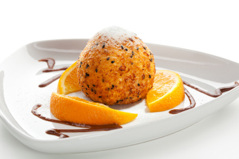 Картинка еда мороженое +десерты десерт дольки апельсина шоколад